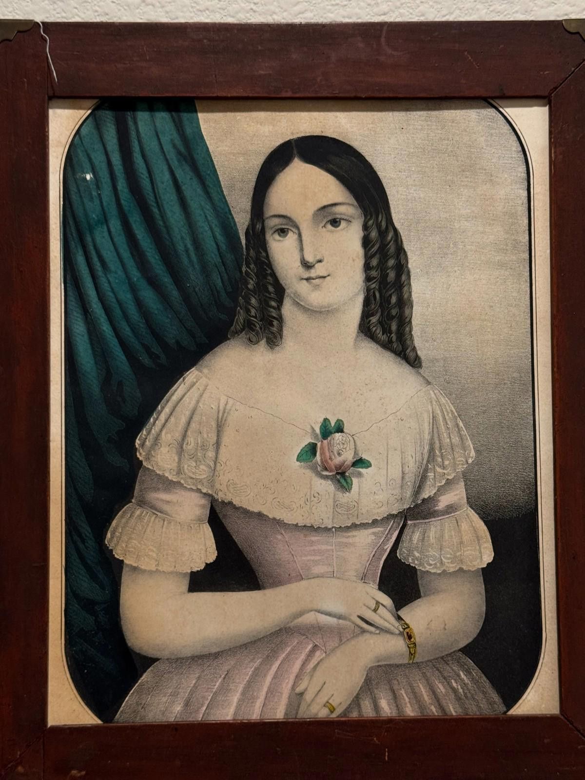 Other Antique Framed Victorian Lady Portrait Lithograph Chittenden Size ONE SIZE - 4 Thumbnail