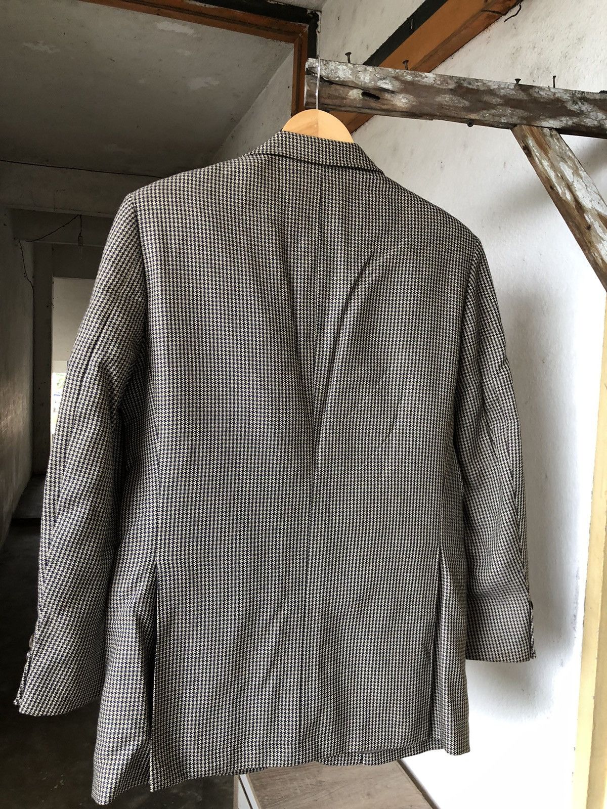Burberry Vtg Burberry Tweed Wool Checked Single Breasted Blazer Size US M / EU 48-50 / 2 - 12 Thumbnail