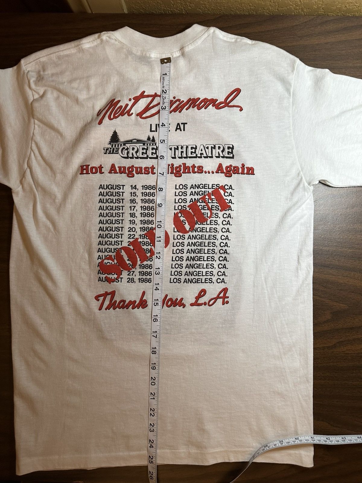 Vintage 1986 Neil Diamond The Greek Theatre LA tee shirt Size US XL / EU 56 / 4 - 10 Thumbnail