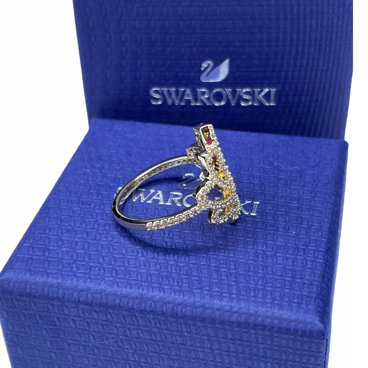 Swarovski Swarovski Symbolic Lotus Ring White Gold tone plated 8 size Grailed