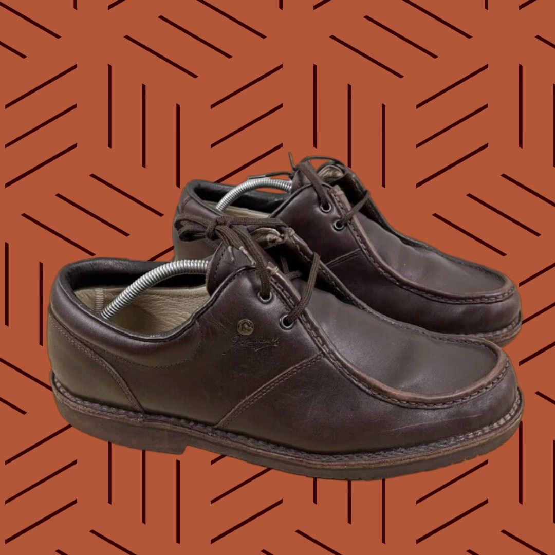 Vintage GRONELL Mens Shoes Low Top Leather Brown Made in Italy UK 11 EU 46 US 12 Casual Boat Size US L / EU 52-54 / 3 - 1 Thumbnail