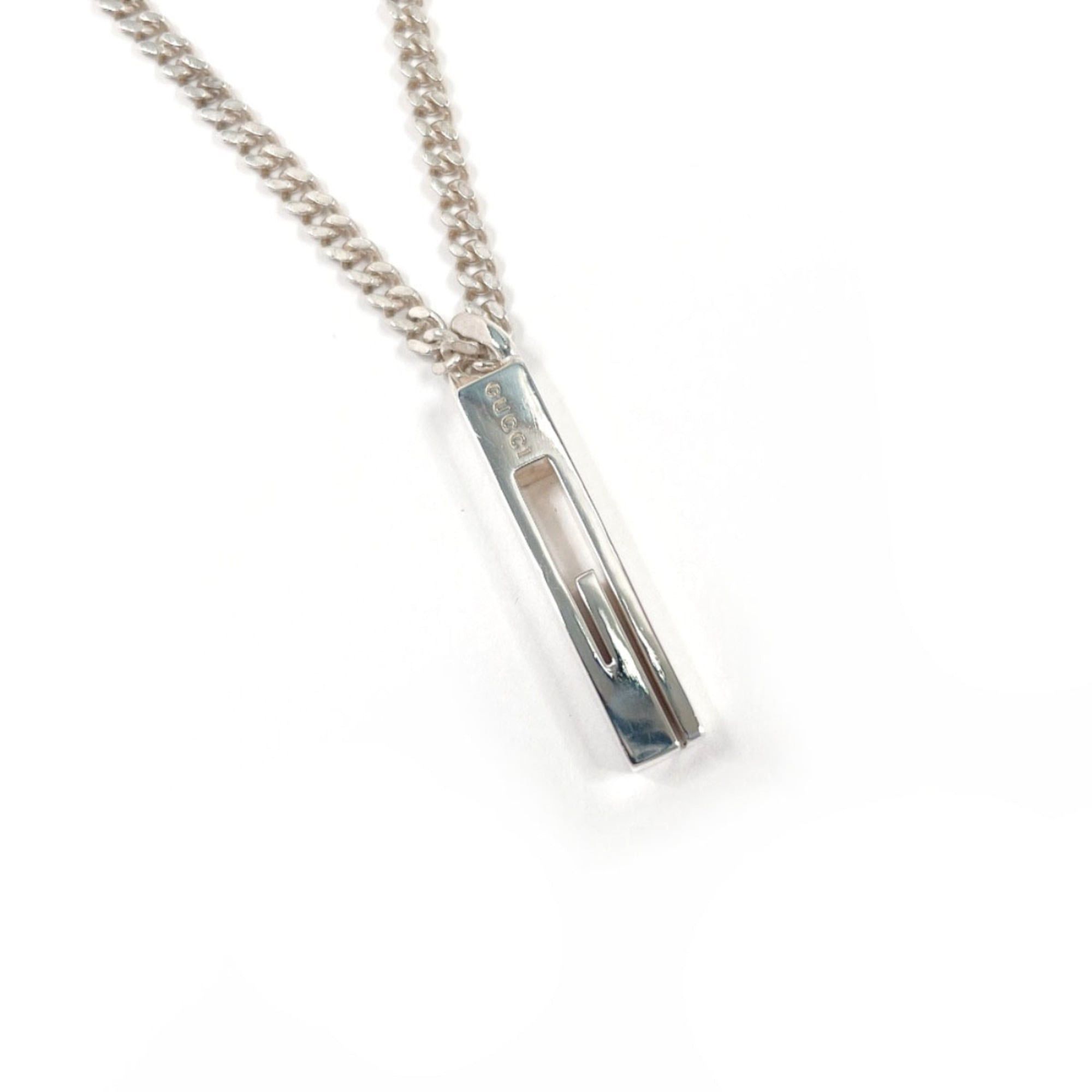 Gucci GUCCI Cutout G 225055 J8400 8106 Necklace, Sterling Silver 925, Unisex Size ONE SIZE - 1 Thumbnail