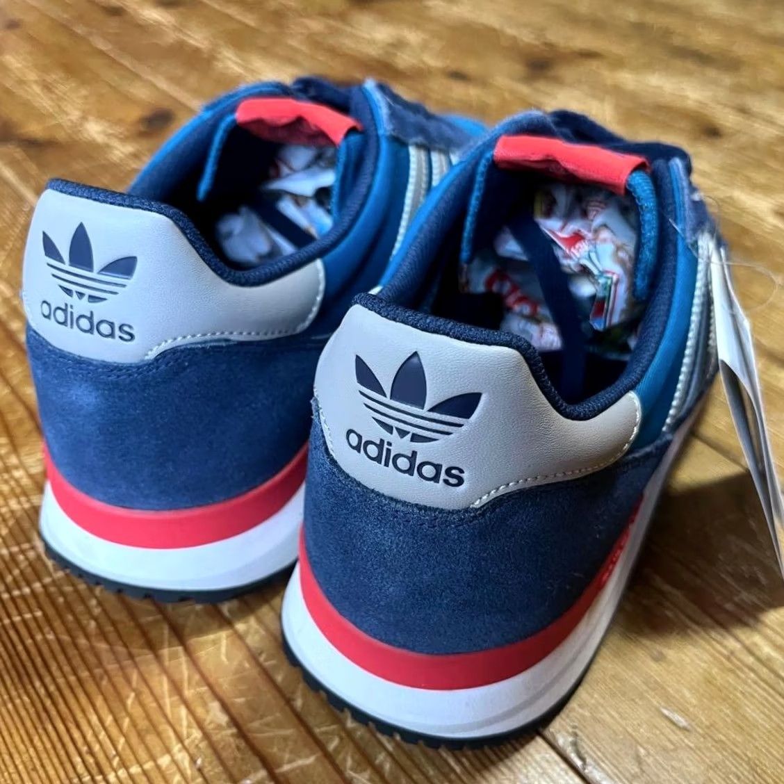 Adidas Deadstock Adidas Originals ZX500 Og Herblu Mgsoft Red M25394 Men Us10.5 - Greenish Navy Sneaker Size US 11 / EU 44 - 6 Thumbnail