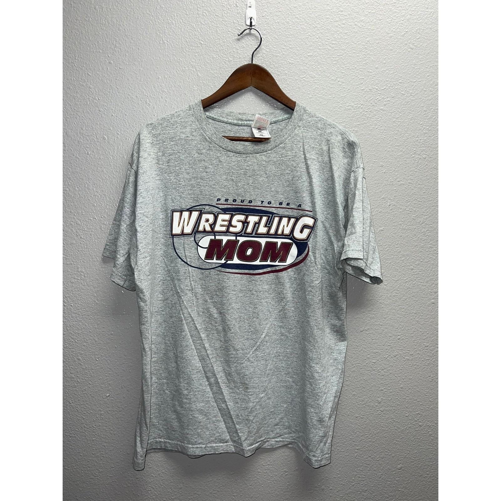 Fruit Of The Loom Vintage Wrestling Shirt Proud To Be A Wrestle Mom 90s Tee L Size US L / EU 52-54 / 3 - 1 Thumbnail