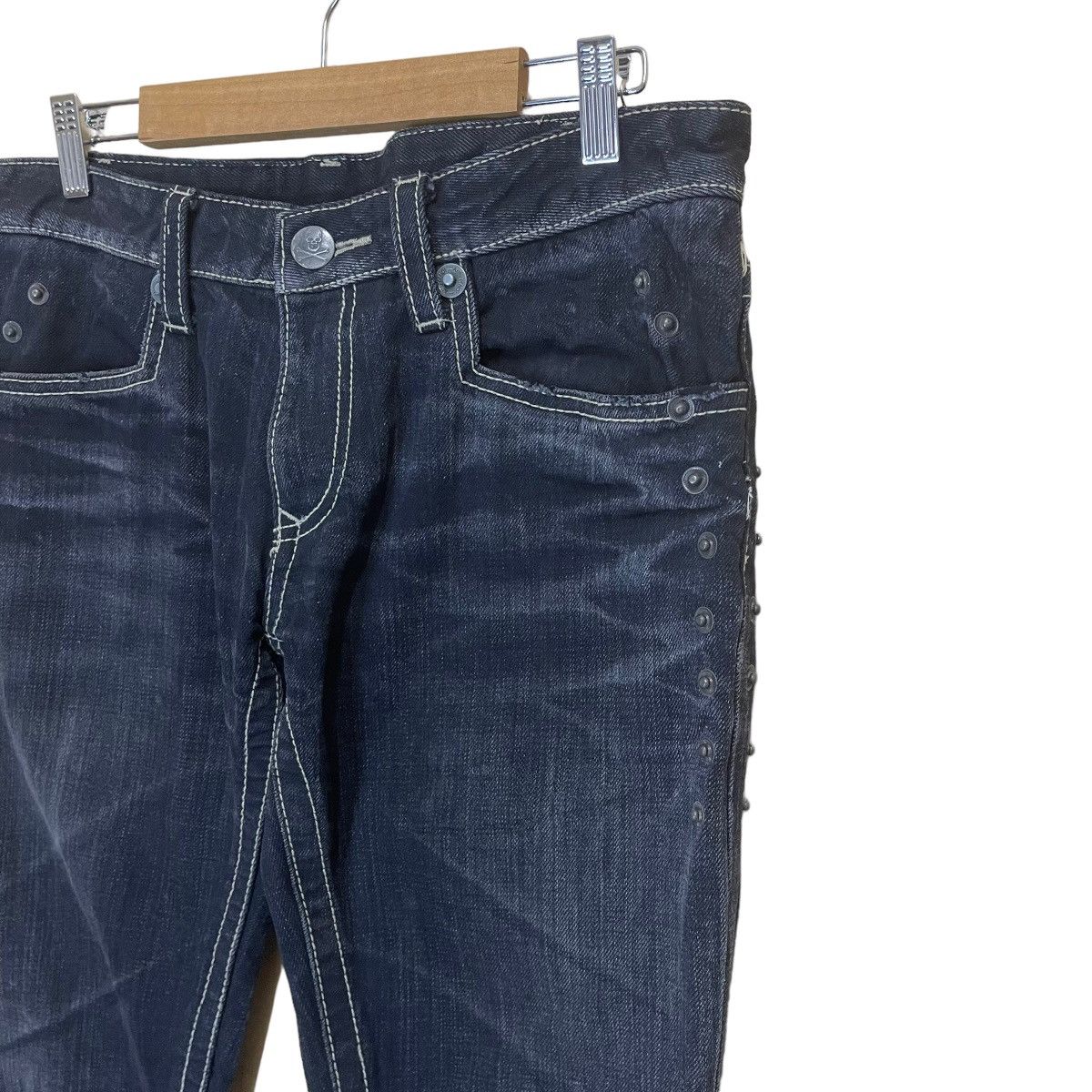 If Six Was Nine Hideaway Nicole Synthetic Leather Lowrise Bootcut Jeans Size US 32 / EU 48 - 4 Thumbnail