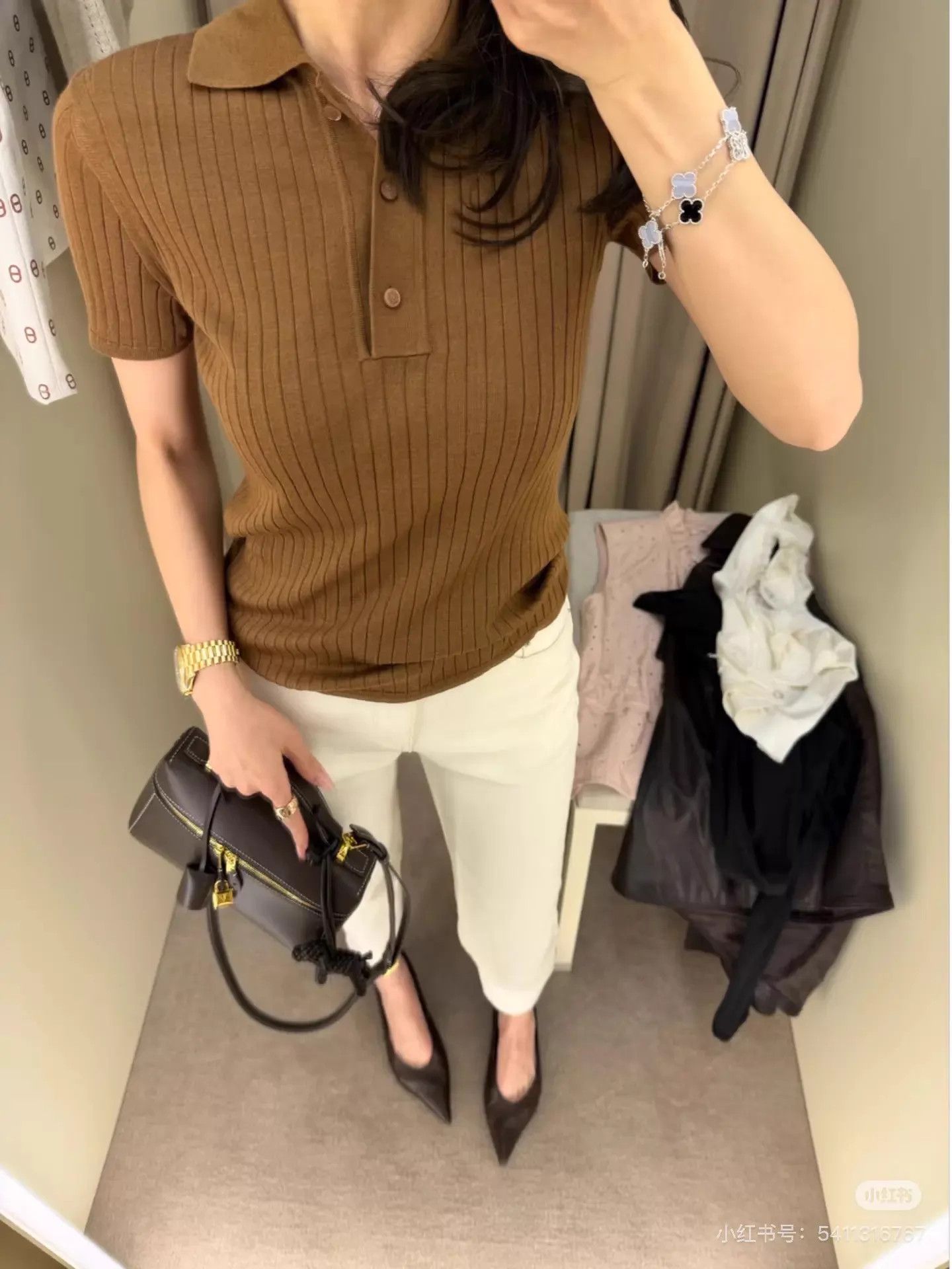 Hermes Hermès 26SS Camel Stripe Slim Sweater 38 70/30 Size S / US 4 / IT 40 - 3 Thumbnail