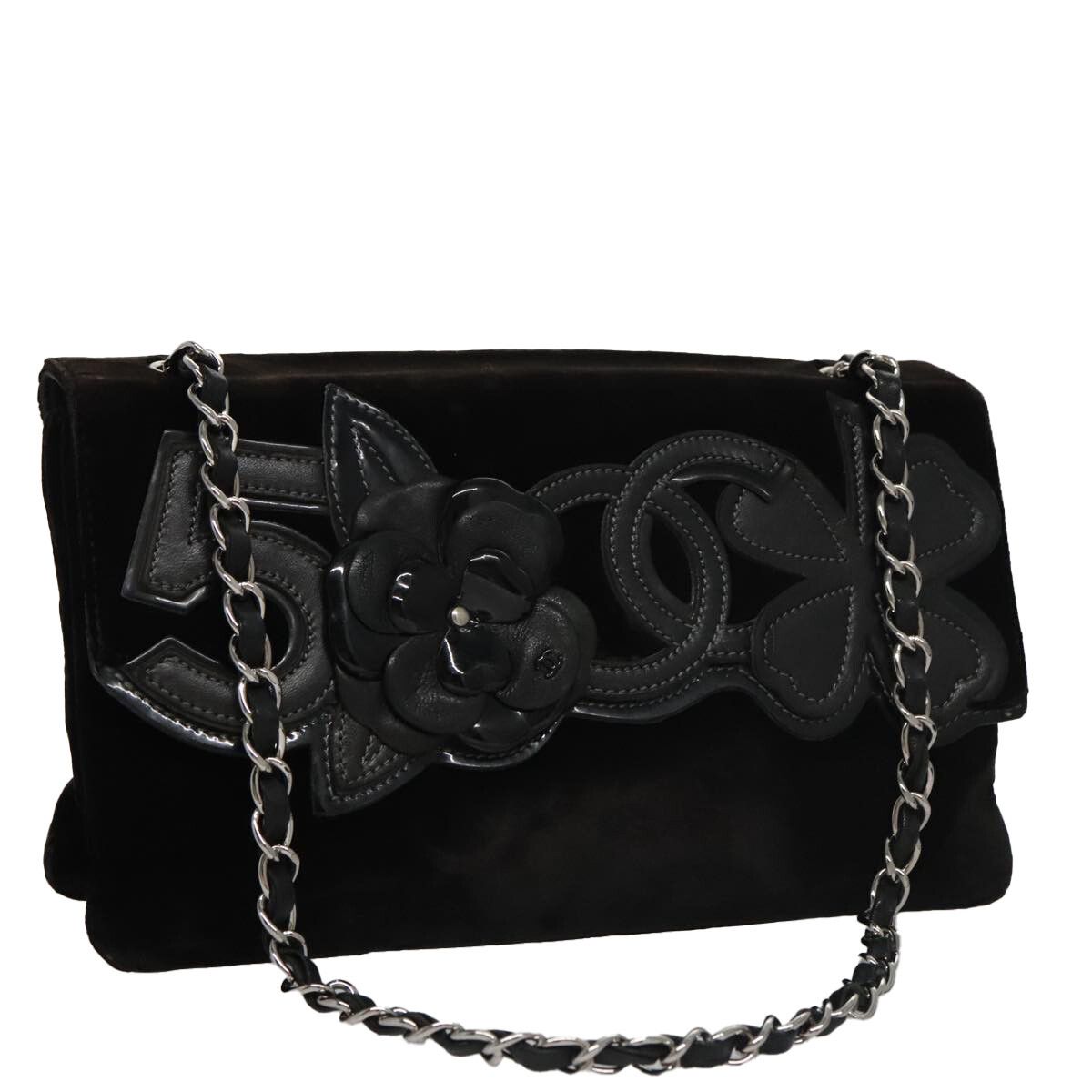 Chanel Chanel Camellia No.5 Chain Flap Bag Velvet Size ONE SIZE - 1 Thumbnail