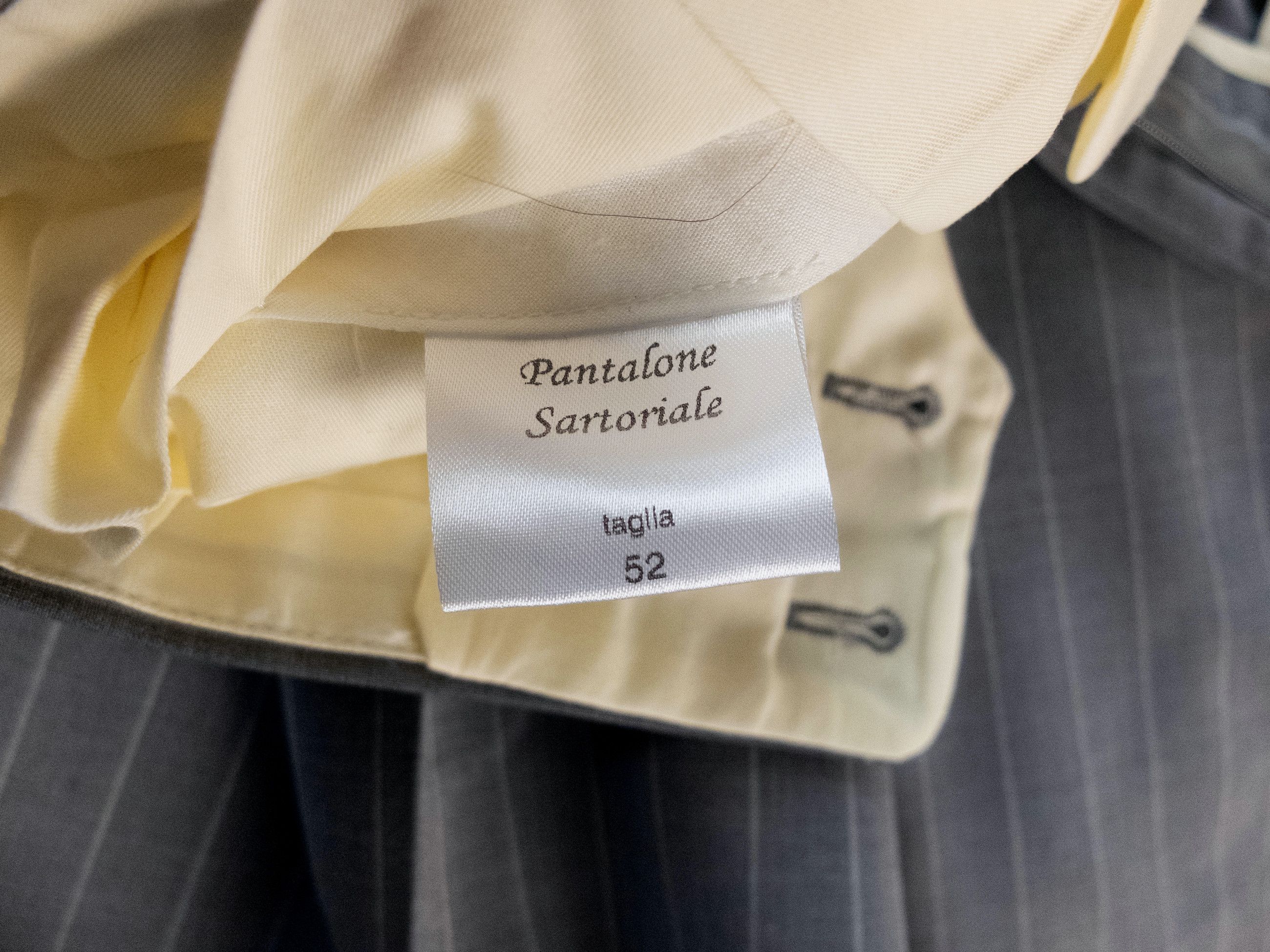 SARTORIO SARTORIO Napoli by Kiton gray striped wool suit 42R Size 42R - 7 Thumbnail
