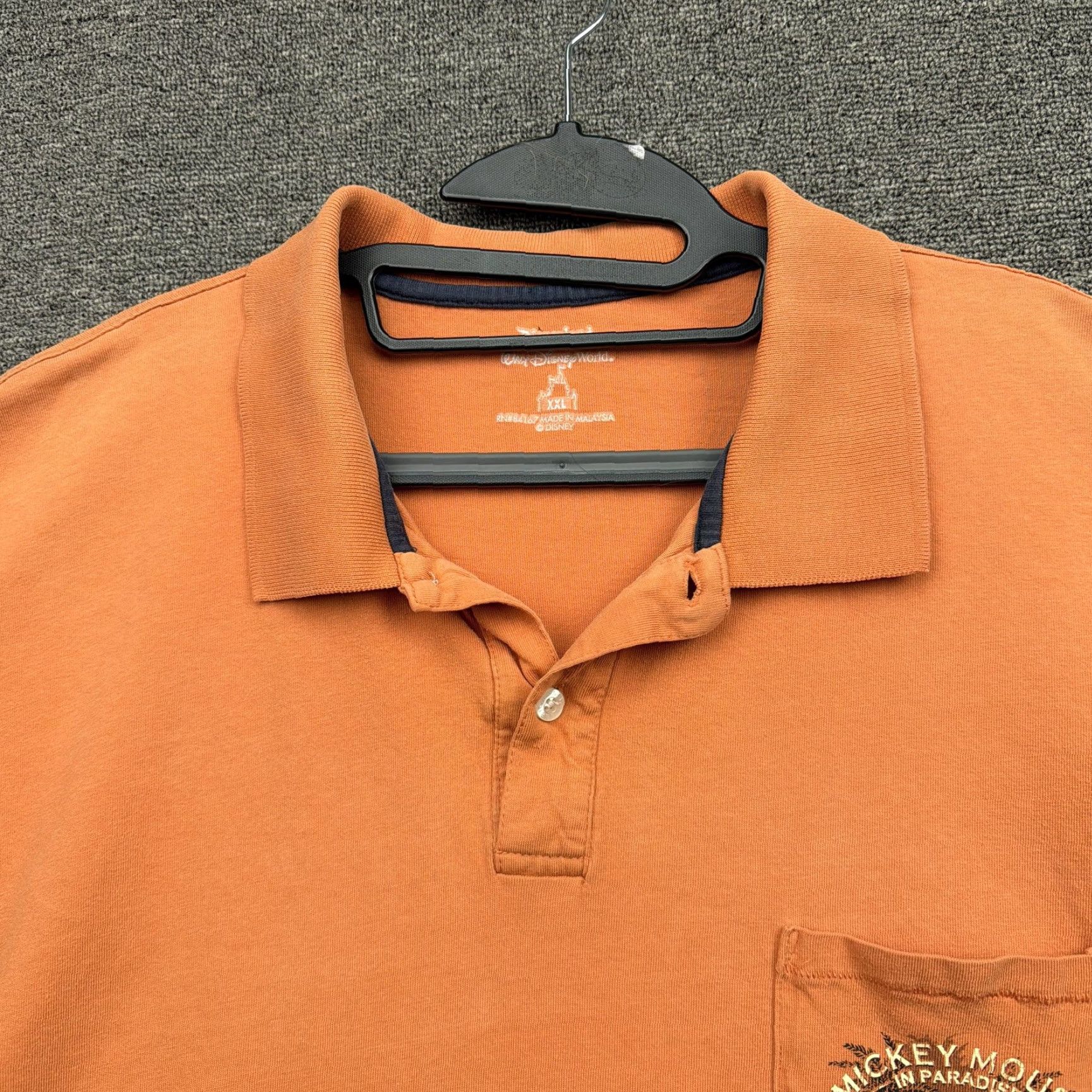 Disney VINTAGE Disney Walt Disney World Polo Shirt Mens 2XL Orange Mickey Mouse Paradise Size US XXL / EU 58 / 5 - 3 Thumbnail