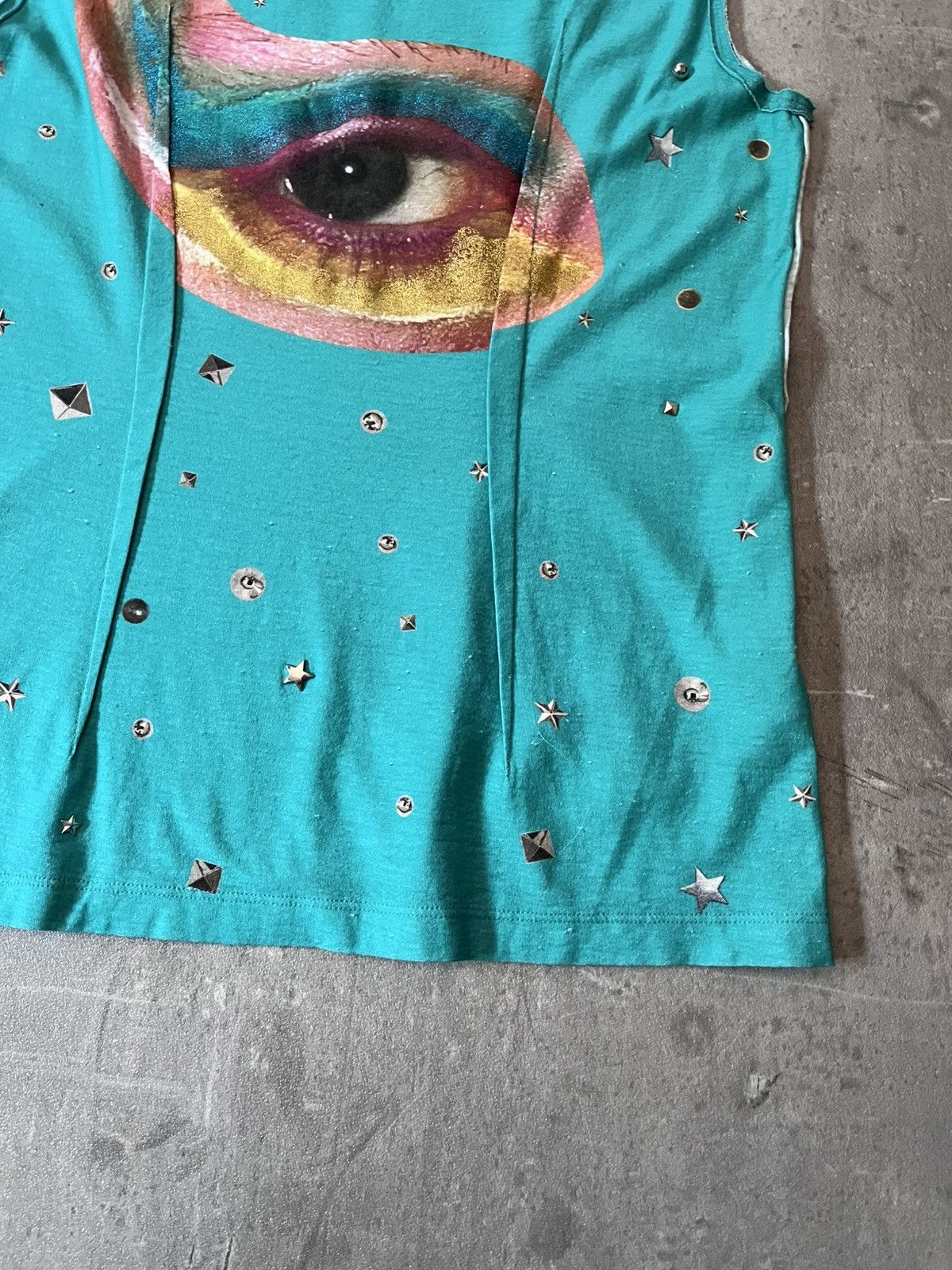 Acne Studios Acne Studios tank top eye turquoise cotton Size US M / EU 48-50 / 2 - 5 Thumbnail
