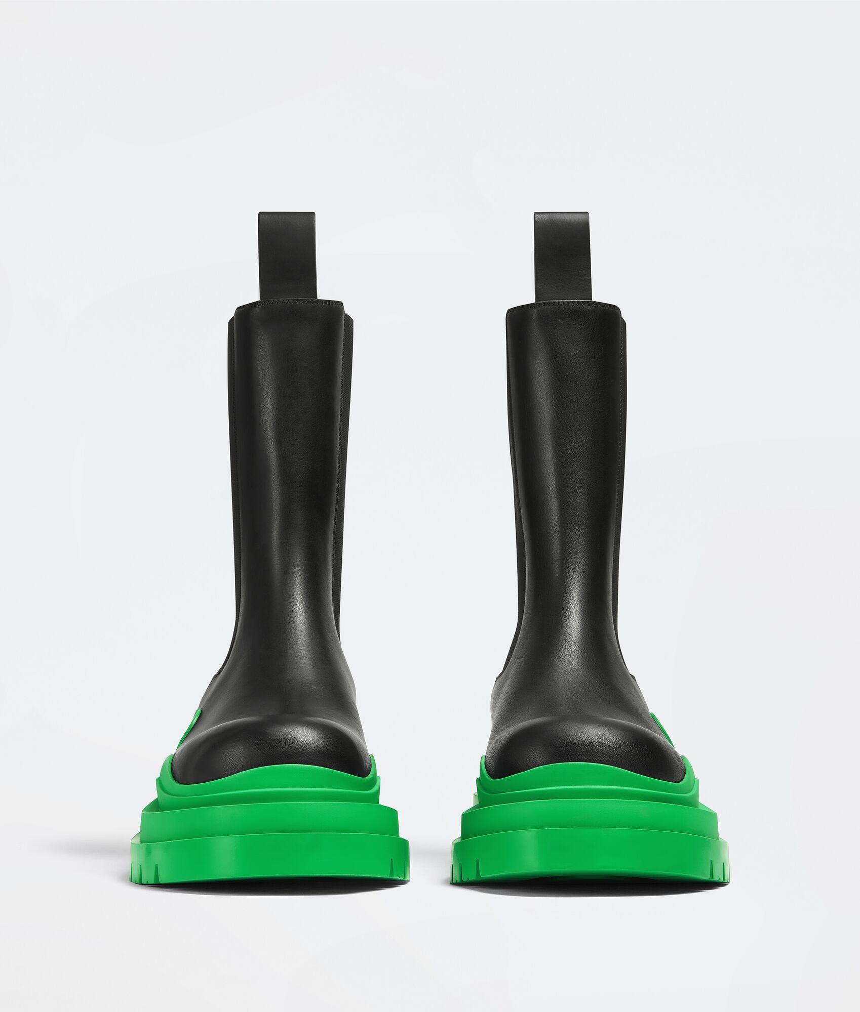 Bottega Veneta o1bcso1str0425 Tire Chelsea Boots in Black/Grass Size US 10 / IT 40 - 2 Thumbnail