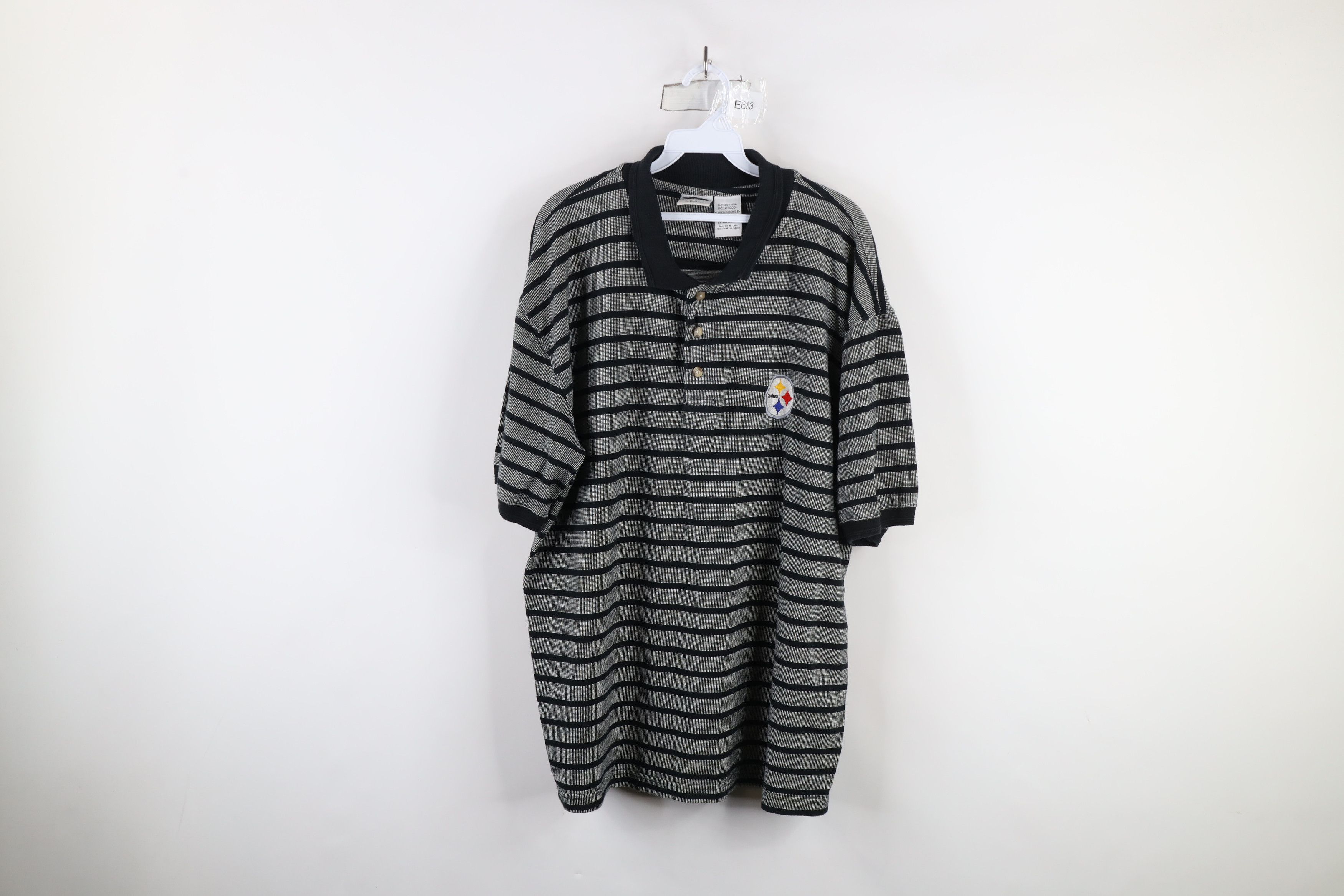 Vintage Vintage 90s Pittsburgh Steelers Football Knit Polo Shirt Size US XL / EU 56 / 4 - 1 Thumbnail