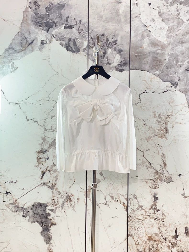 Comme des Garcons Comme des Garcons White Peter Pan Collar Shirt - dmc Size US M / EU 48-50 / 2 - 1 Thumbnail