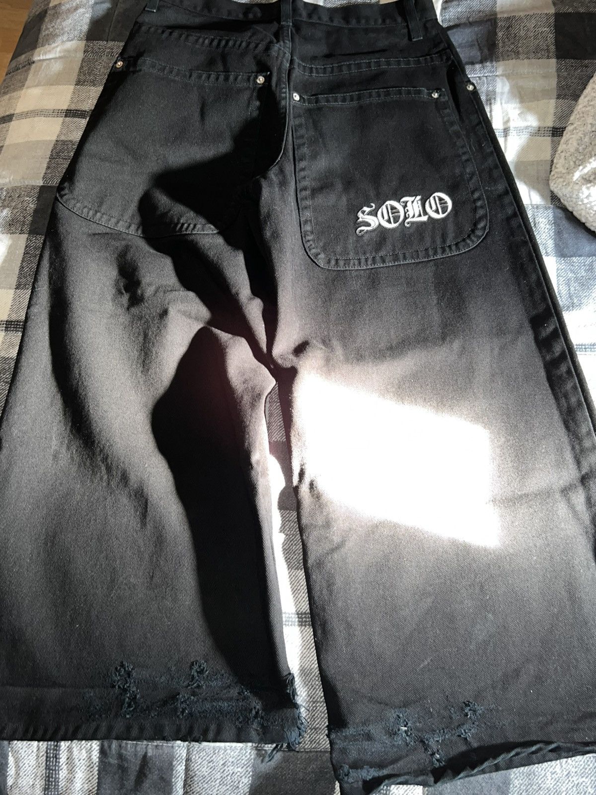JNCO Black Solo Brand Jeans Size US 30 / EU 46 - 7 Thumbnail