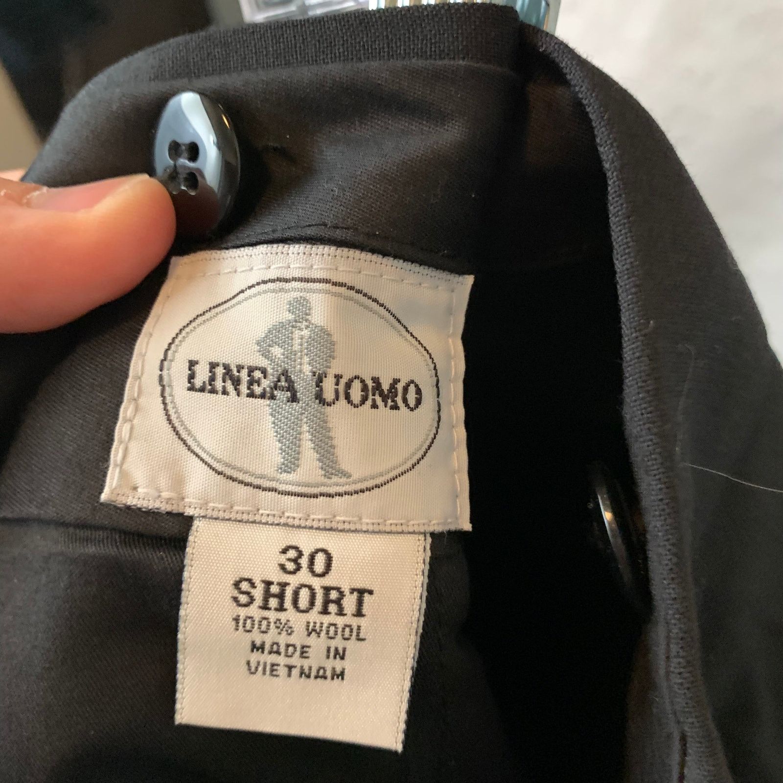 Other LINEA UOMO 100% Wool Women's Black Pants Size 30 Size 30" / US 8 / IT 44 - 3 Thumbnail