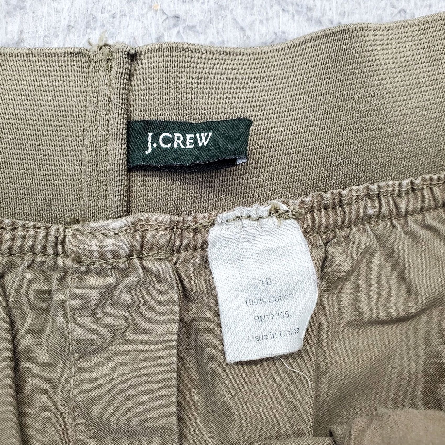 J.Crew J.CREW A-Line Skirt Womens Size 10 Green Pleated Front Stretch Waistband Pull On Shor t Green Womens Size 10 Pre-owned Skirt Size 32" / US 10 / IT 46 - 5 Thumbnail