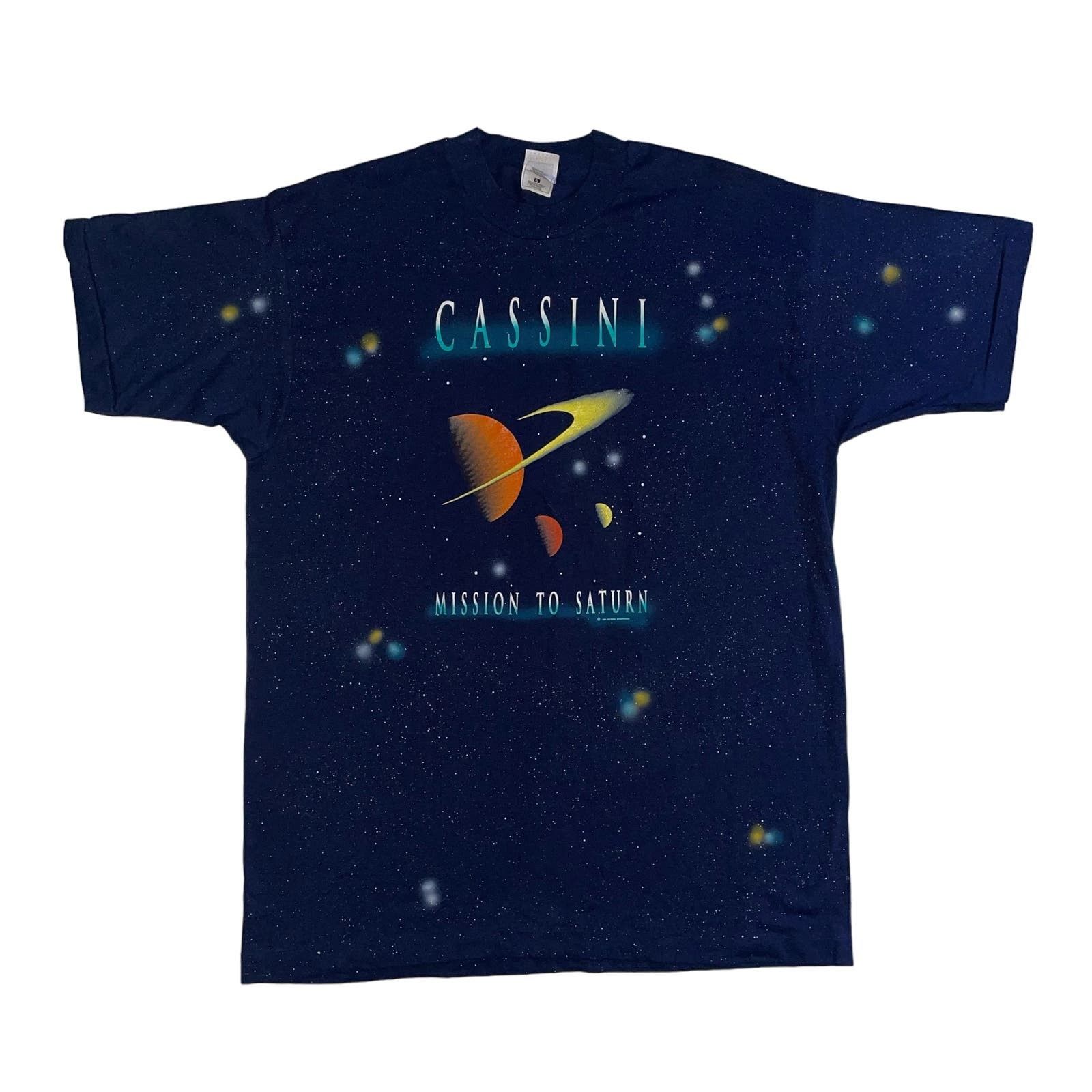 image of Deadstock x Nasa 90's Nasa Cassini Saturn Mission Victoria Enterprises Aop Tee in Blue (Size XL)