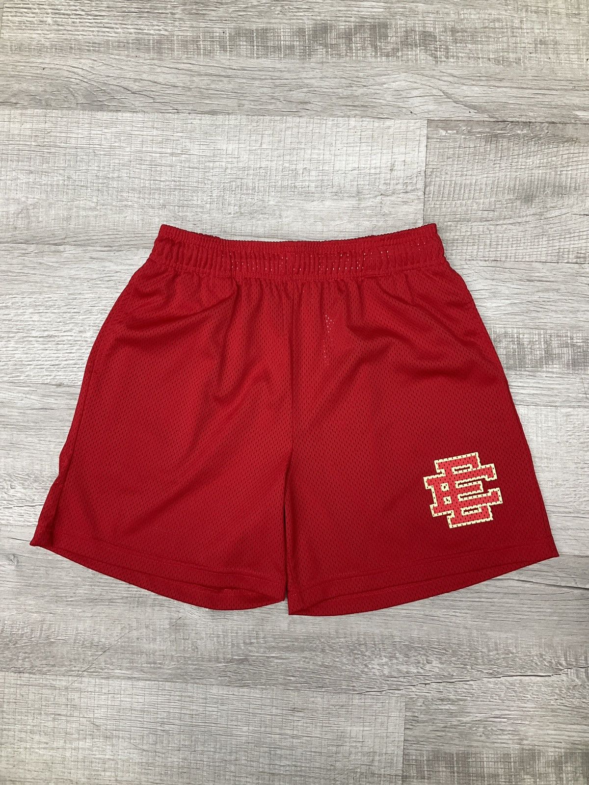 image of Eric Emanuel Ee Basic Mesh Shorts Red Red, Men's (Size 30)