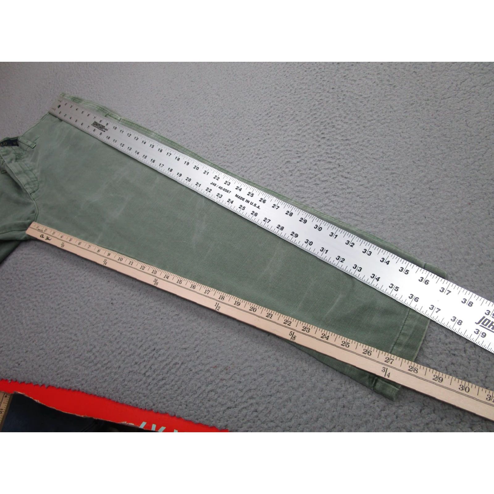 Ralph Lauren Ralph Lauren Quin Boyfriend Chino Pants Womens 12 Green grunge Straight Leg Size 34" / US 12 / IT 48 - 5 Thumbnail