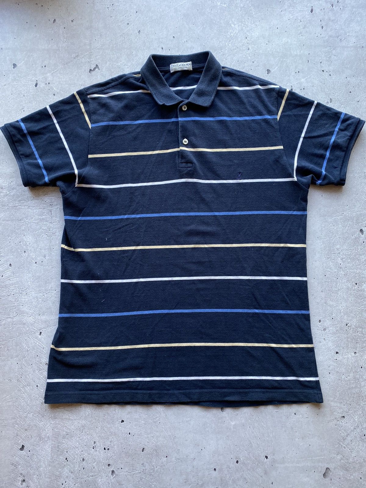 Yves Saint Laurent Vintage Y2K Yves Saint Laurent pour homme Luxury Polo YSL Size US L / EU 52-54 / 3 - 2 Thumbnail