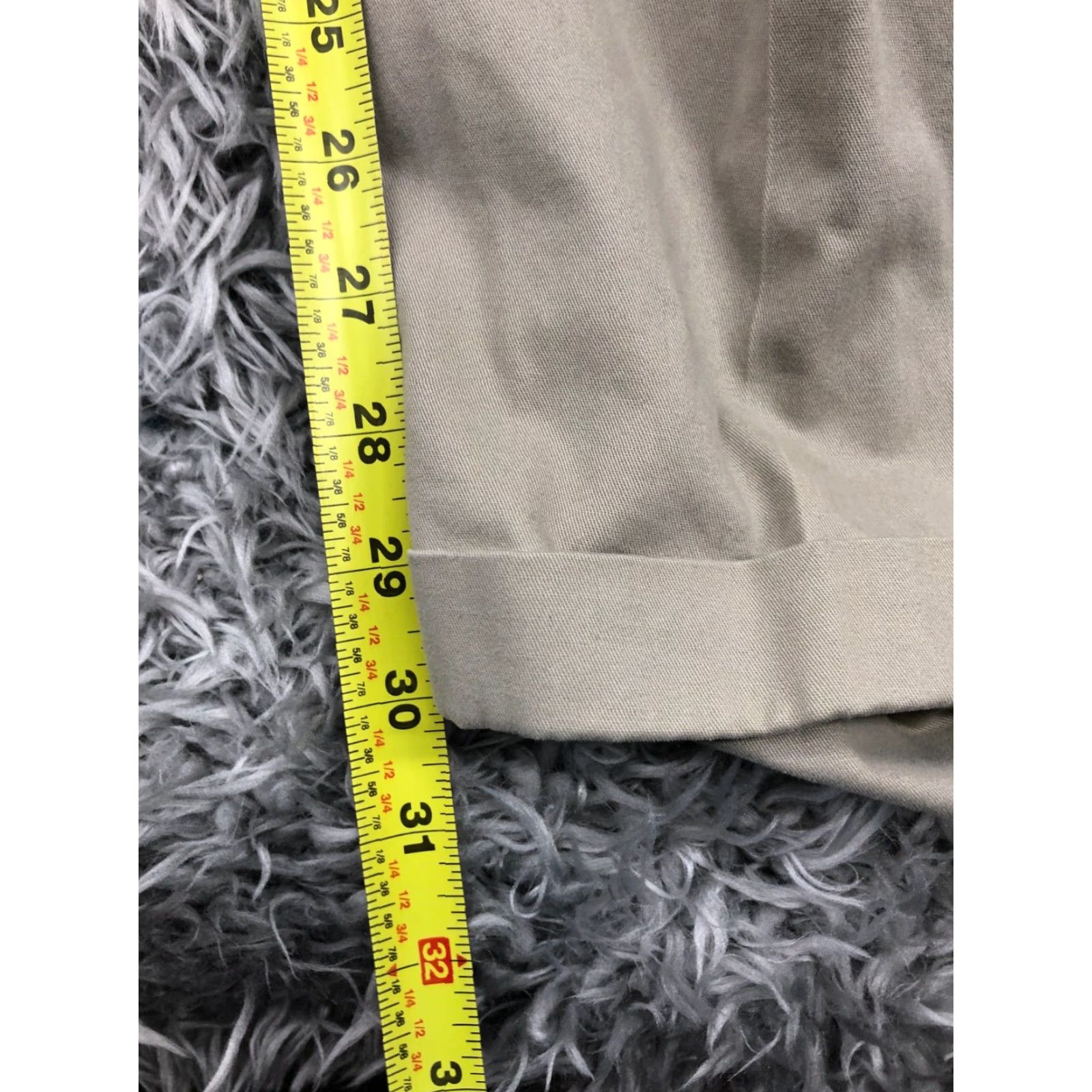 Dockers DOCKERS Pants Chino Slim Straight 38x32 Beige Mens Regular 5-Pocket Flat Front Button Zip Knit Polyester Blend Comfortable Logo Vintage No Size US 38 / EU 54 - 3 Thumbnail