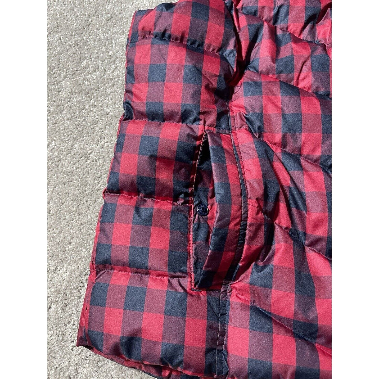 Lands' End Lands End Vest Women Med Plaid Puffer Down Red Buffalo Check Size M / US 6-8 / IT 42-44 - 3 Thumbnail