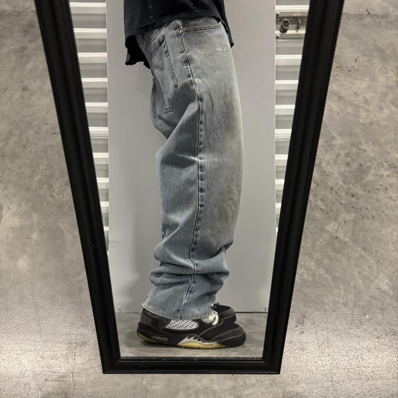 Japanese Brand × Vintage Crazy Vintage Y2K/2000s Baggy Grunge Light Wash Denim Jeans! Size US 34 / EU 50 - 2 Thumbnail