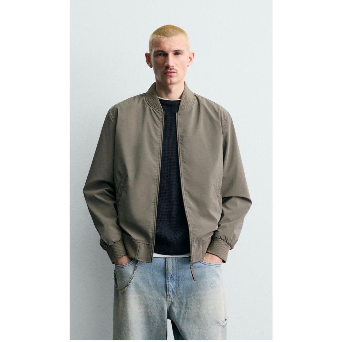 Zara Zara Mens Sz L Technical Bomber Jacket Lightweight Summer St Size US L / EU 52-54 / 3 - 1 Thumbnail