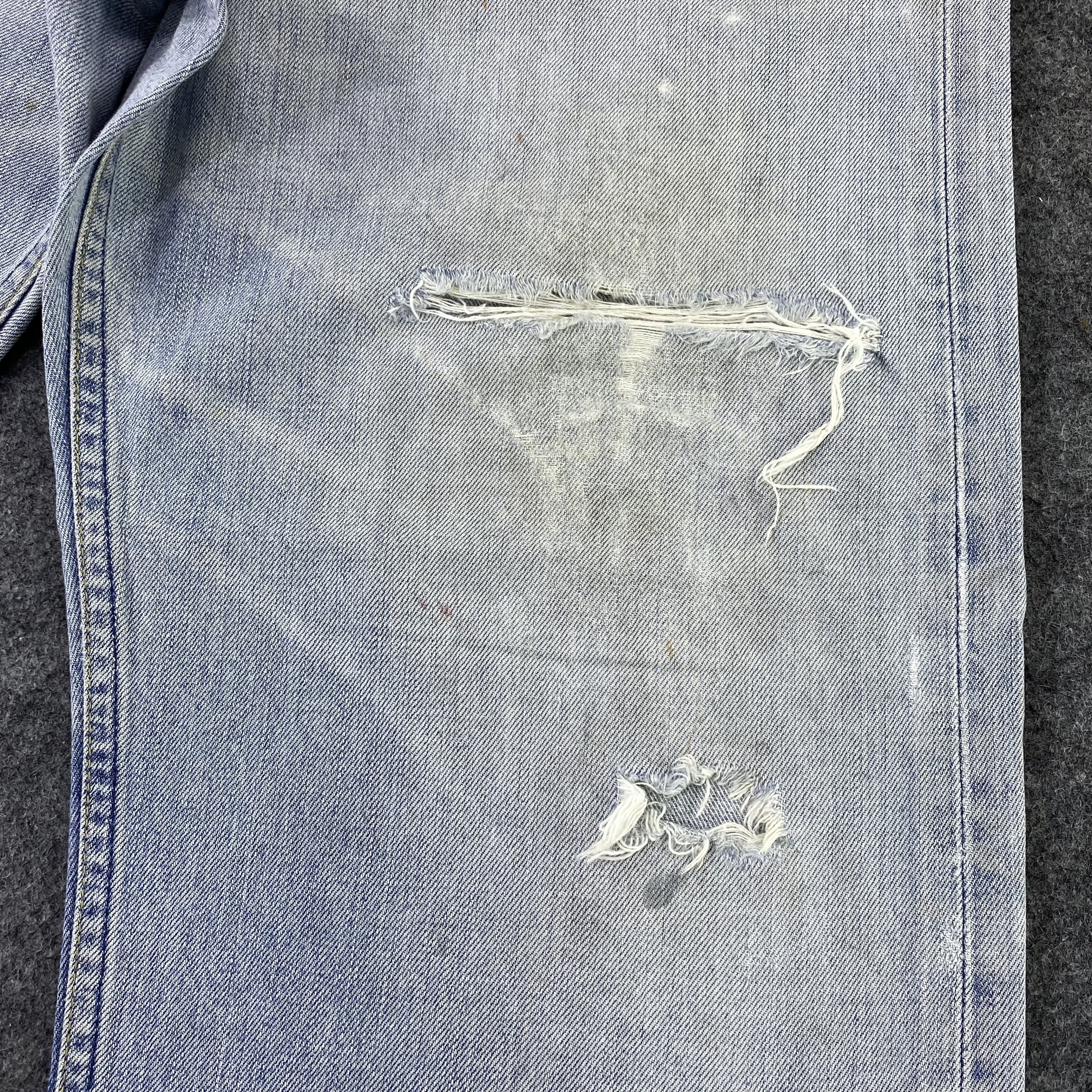 Jean × Levi's Vintage Levi's 504 Distress Blue Wash Jeans - J1150 Size US 32 / EU 48 - 9 Thumbnail