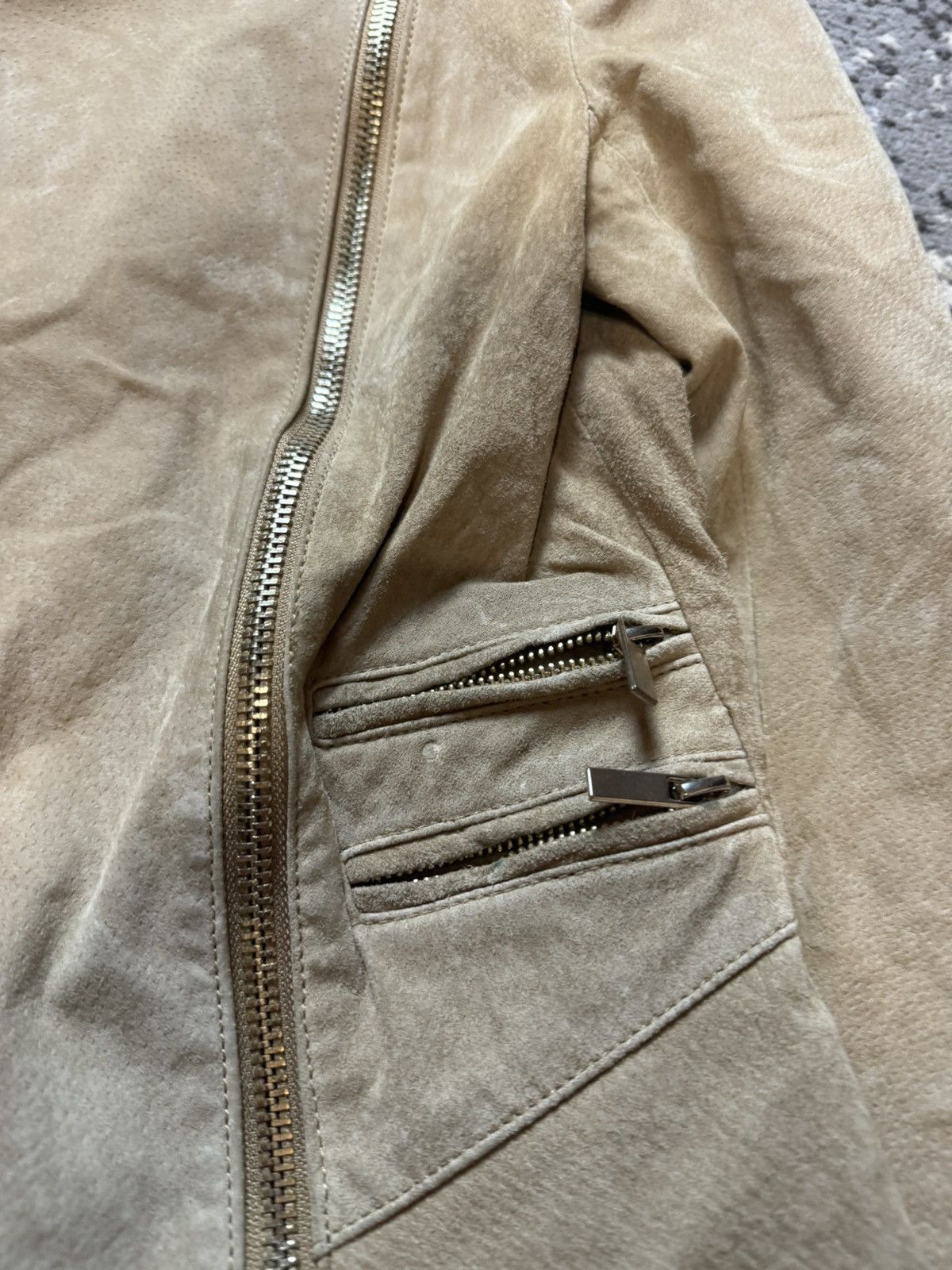 Japanese Brand × Vintage Vintage Y2K Suede Opium Asymmetrical Motorcycle Owens Style Size US S / EU 44-46 / 1 - 4 Thumbnail