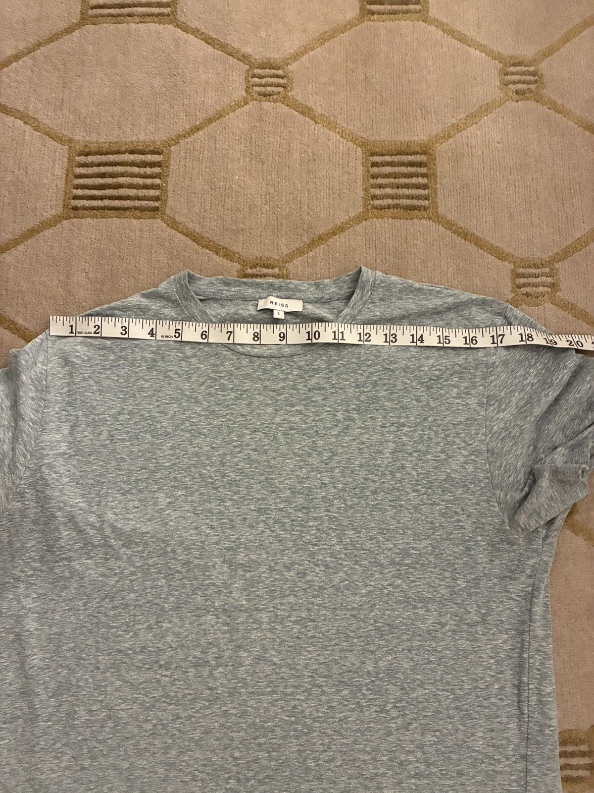 Reiss Reiss Short Sleeve Tee Light Blue Marl Size US M / EU 48-50 / 2 - 6 Thumbnail