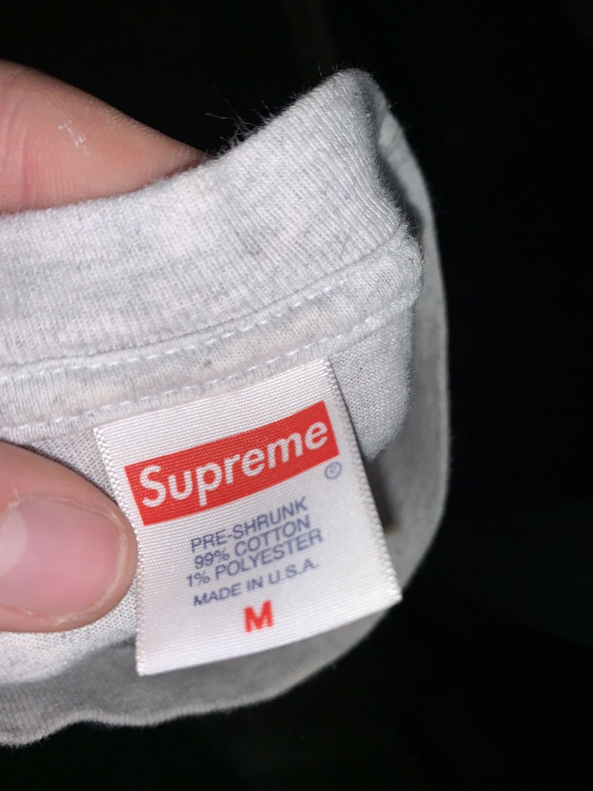 Supreme × Thrasher (M) Heather Grey/Red Supreme X Thrasher Tee Shirt Size US M / EU 48-50 / 2 - 3 Thumbnail