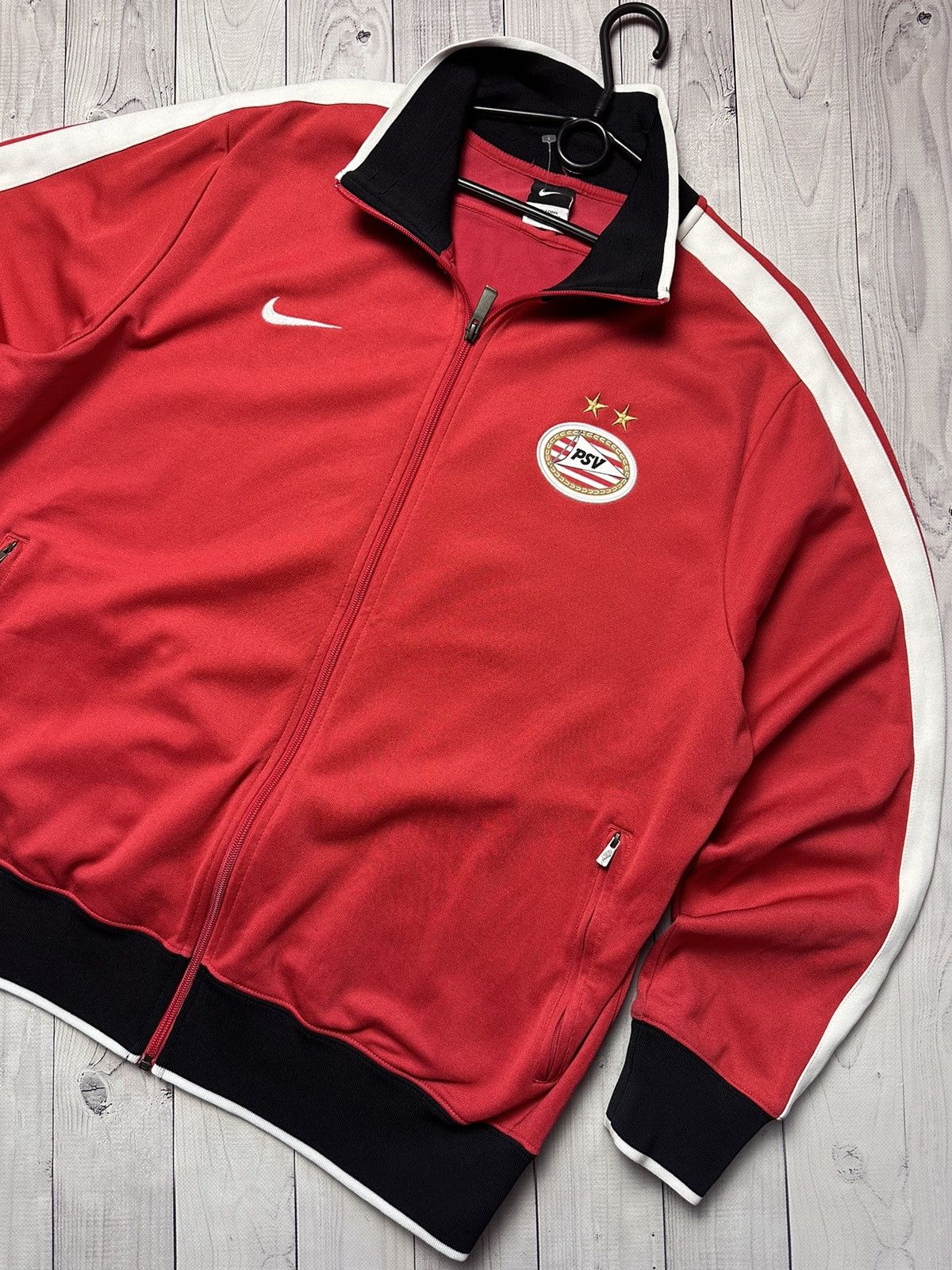 Nike × Vintage Vintage Nike PSV soccer track jacket size XXL red Size US XXL / EU 58 / 5 - 4 Thumbnail