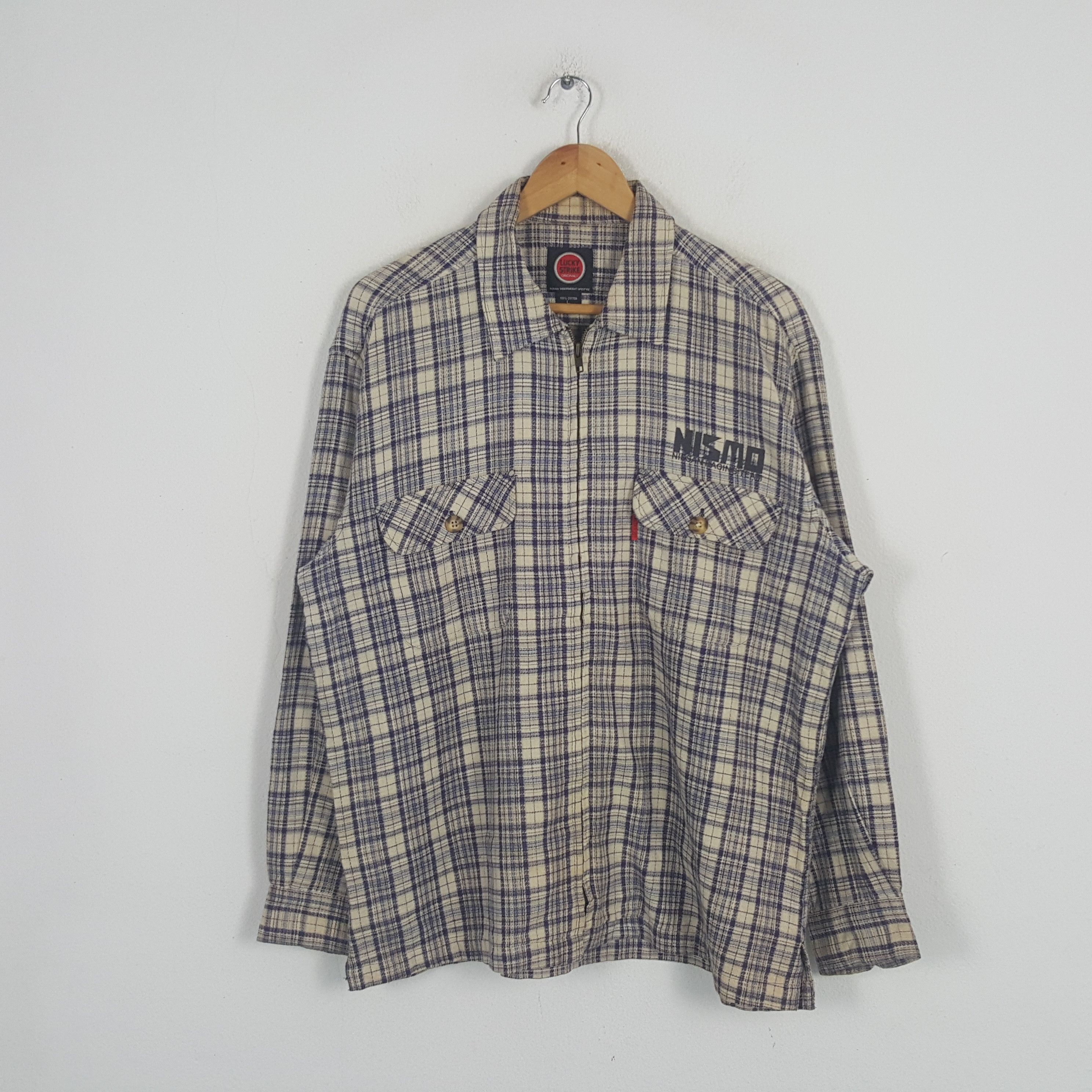 Japanese Brand × Vintage Vintage Lucky Strike Nismo Nissan Racing Team Shirt Jacket Size US L / EU 52-54 / 3 - 3 Thumbnail