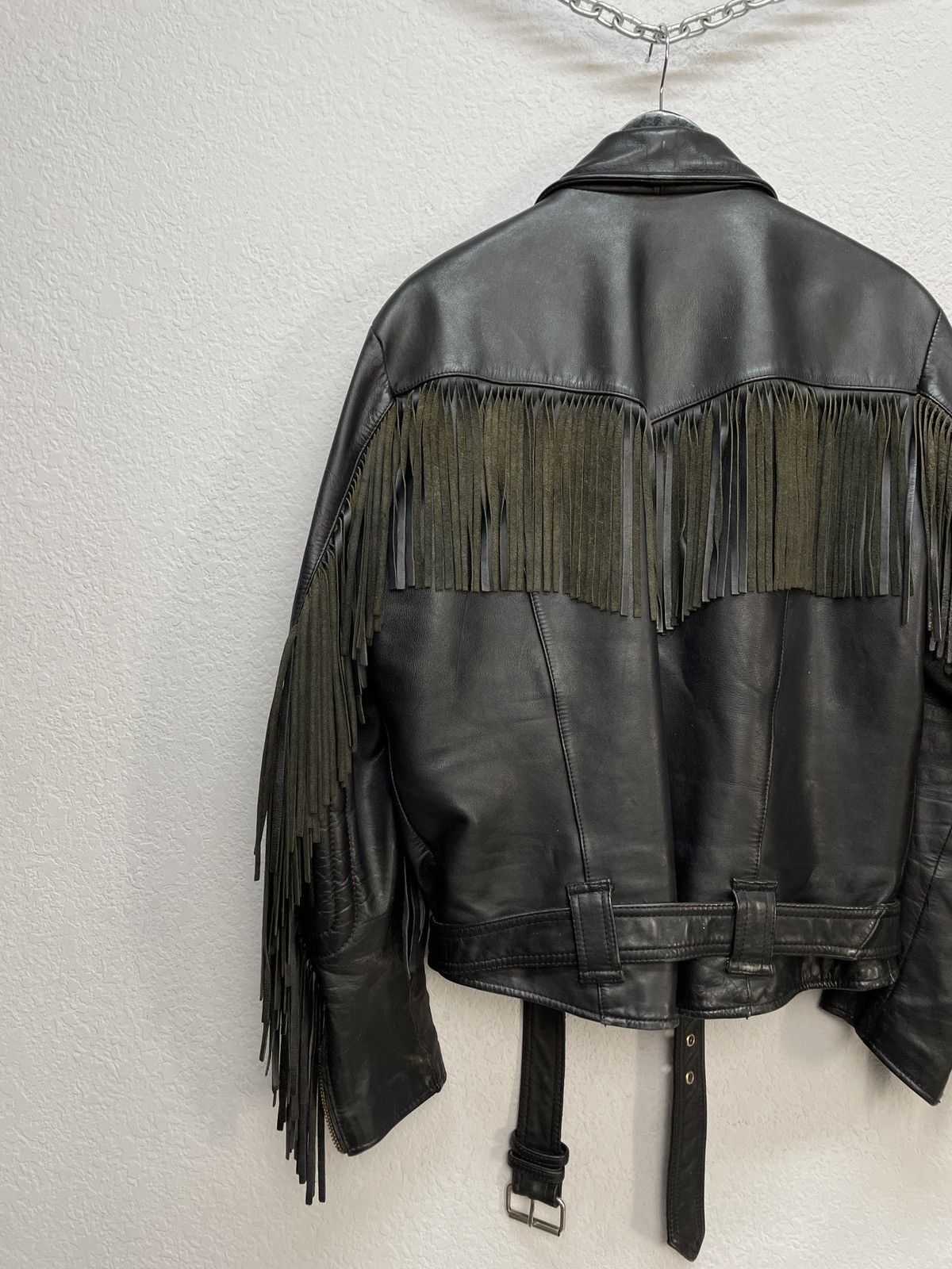 If Six Was Nine Vintage Nuber Nine Stayle Fringe Leather Biker Jacket Grunge Size US L / EU 52-54 / 3 - 15 Thumbnail