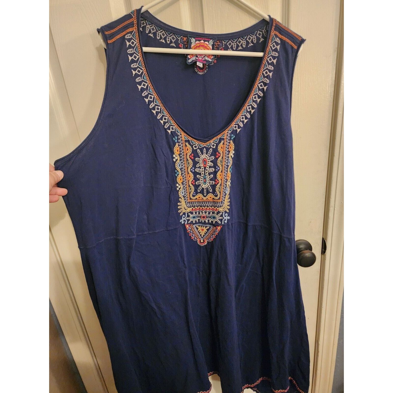 Johnny Was Johnny Was Women's 2X Tunic Embroidered Sleeveless Dress Size XXL / US 16-18 / IT 52-54 - 4 Thumbnail