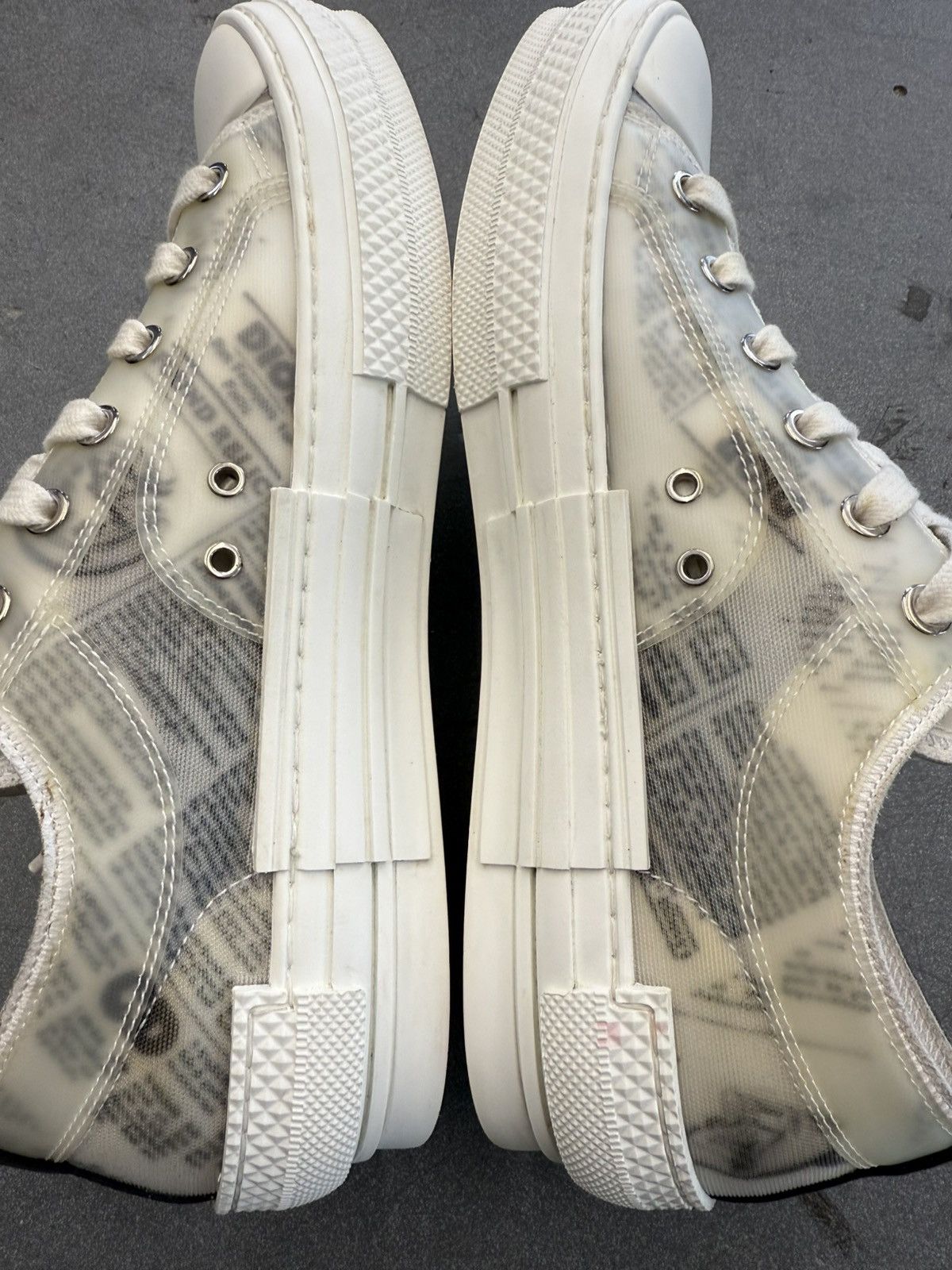 Dior Dior Daniel Ansham Newspaper Two Tone Oblique Mesh Low Top Size US 7 / EU 40 - 10 Thumbnail