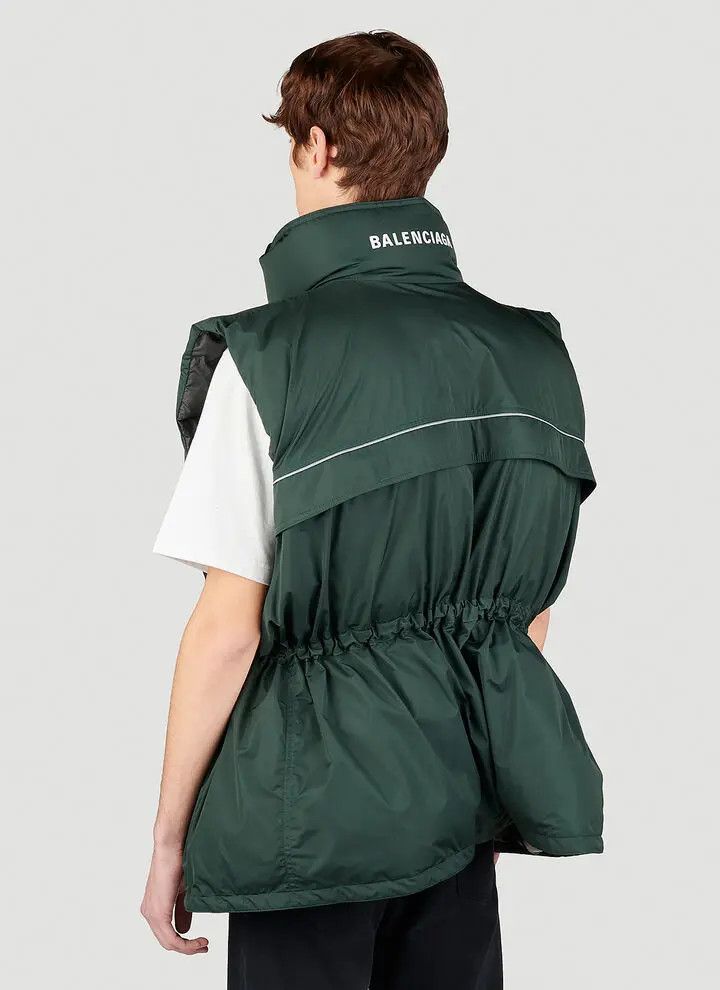 Balenciaga o1w1db10425 Wrap Gilet in Green Size US XXL / EU 58 / 5 - 5 Thumbnail
