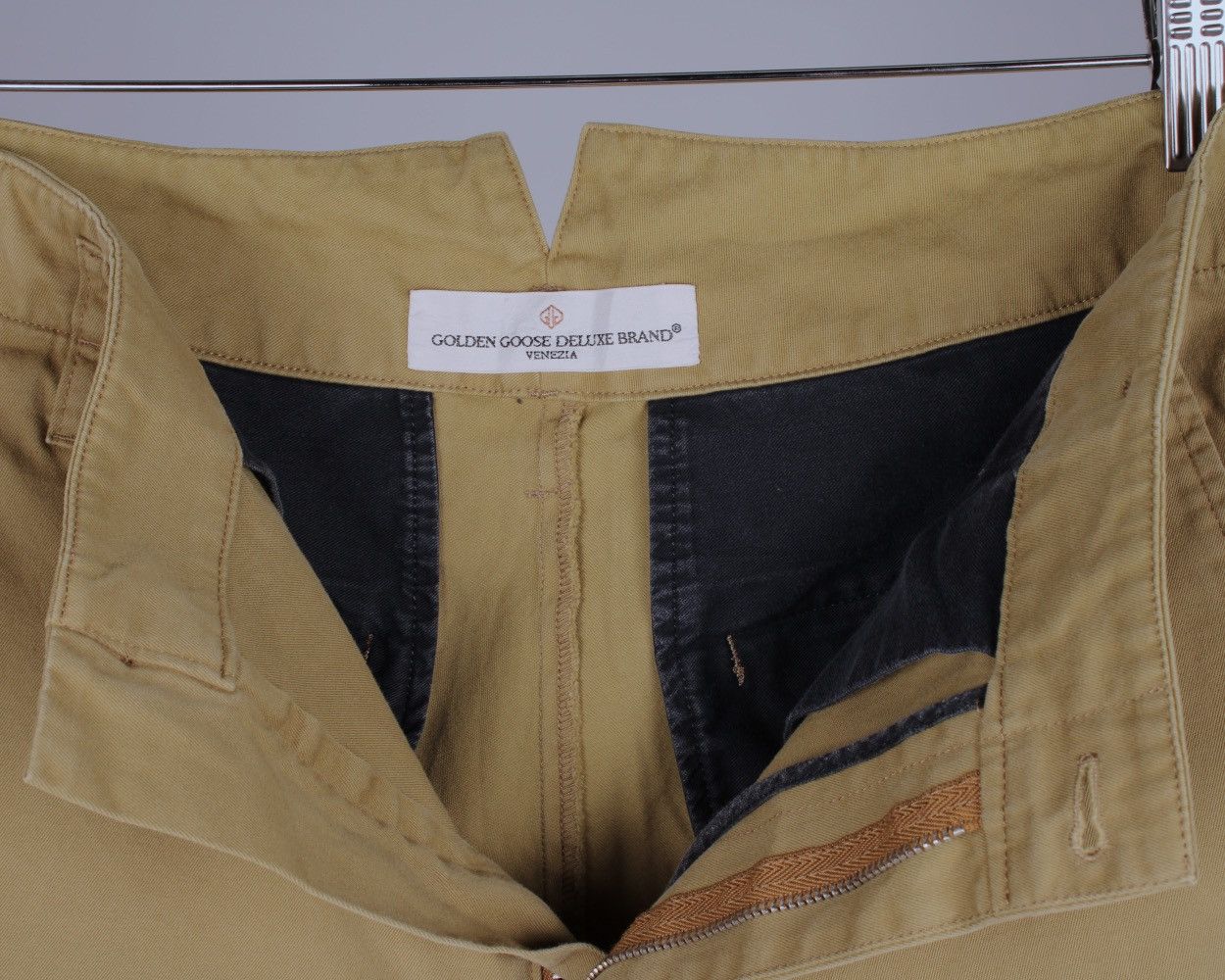 Designer × Golden Goose GOLDEN GOOSE Oversized Olive Khaki Cotton Chino Pants Size US 31 - 12 Thumbnail