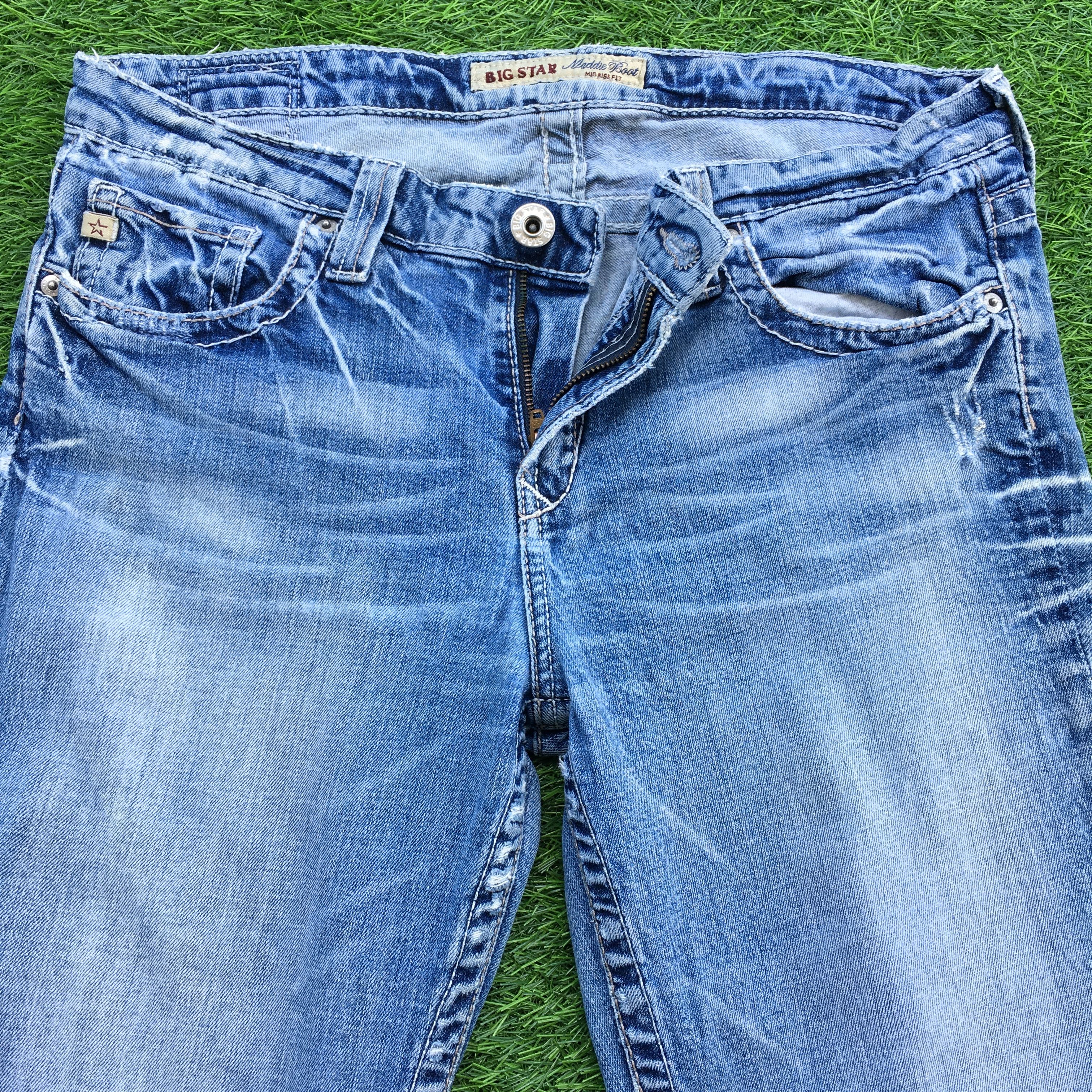 Big Star × Japanese Brand × Jean Big Star Maddie Boot Low Rise Jeans D-1004 Size 31" - 3 Thumbnail