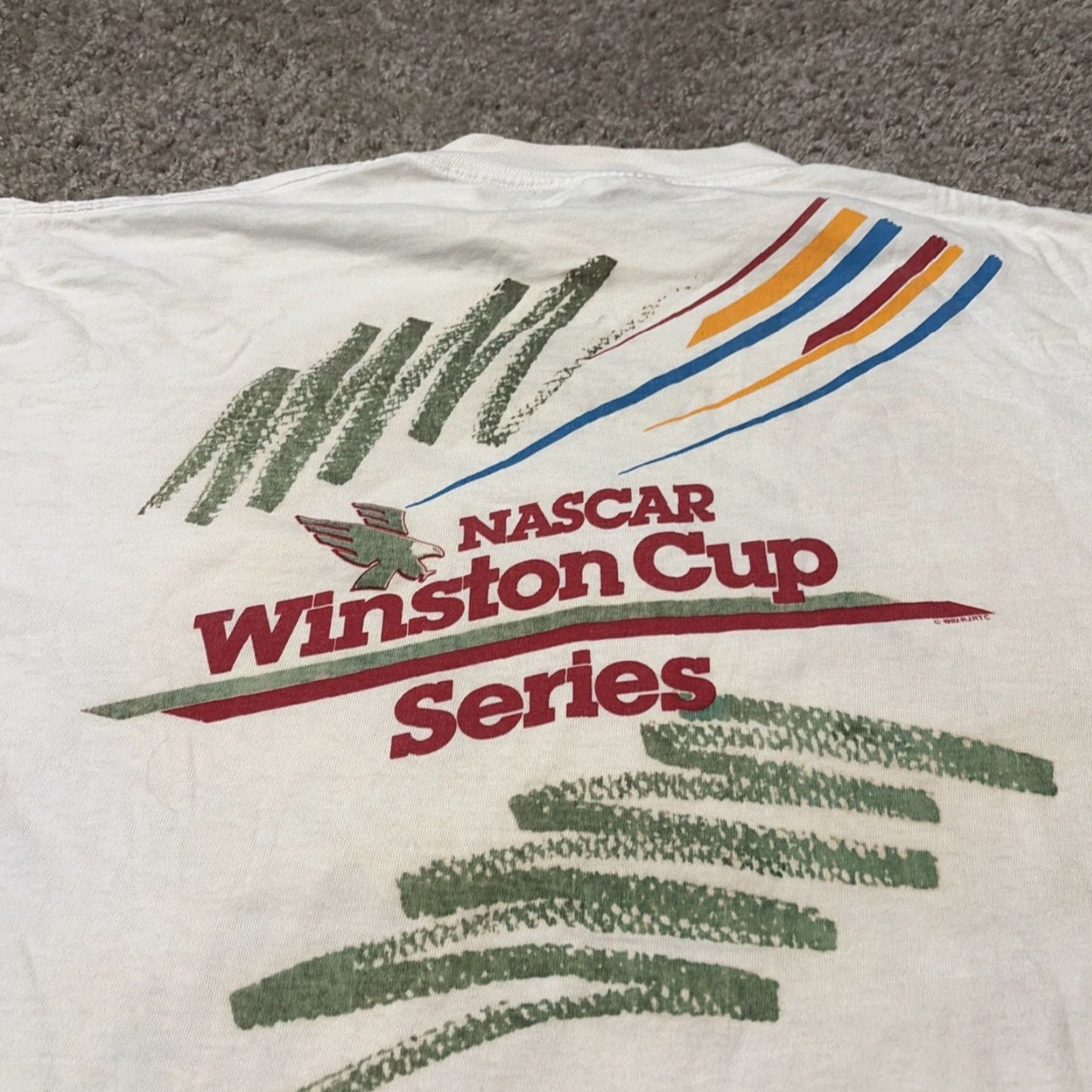 Vintage VINTAGE Winston NASCAR Front Pocket White Racing T-Shirt XL Men 90s Size US XL / EU 56 / 4 - 4 Thumbnail