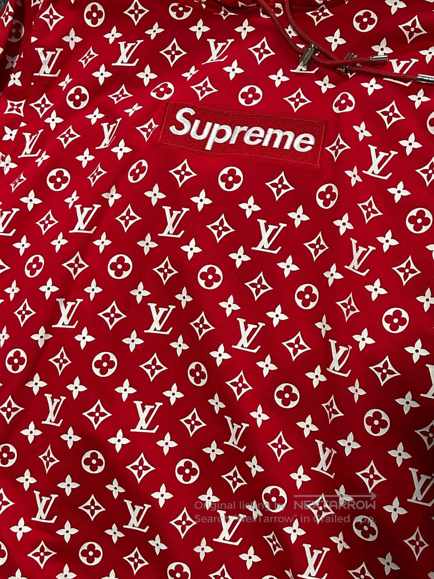 Louis Vuitton Lv x Supreme Logo Hoodie Red. Size US L / EU 52-54 / 3 - 5 Thumbnail