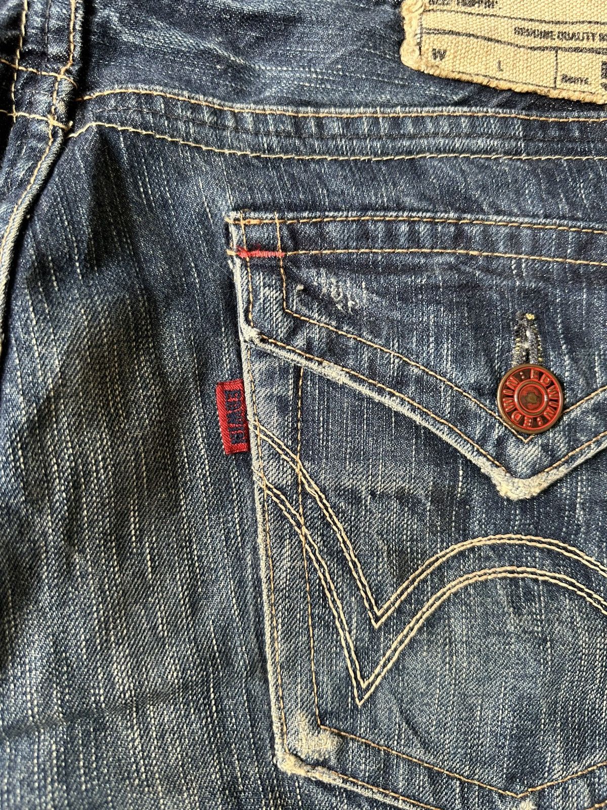Japanese Brand FLARE Edwin 503 Claw Marks Design Denim Size US 32 / EU 48 - 19 Thumbnail