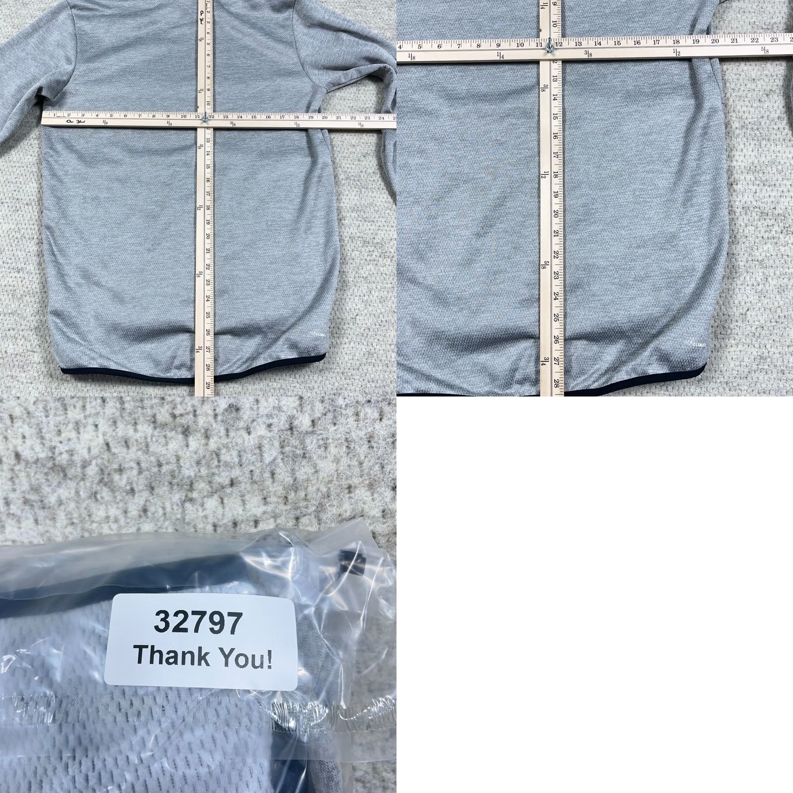 Adidas Adidas Hoodie Men Medium Gray Black Pullover Performance Sweatshirt Active Gym Size US M / EU 48-50 / 2 - 8 Thumbnail