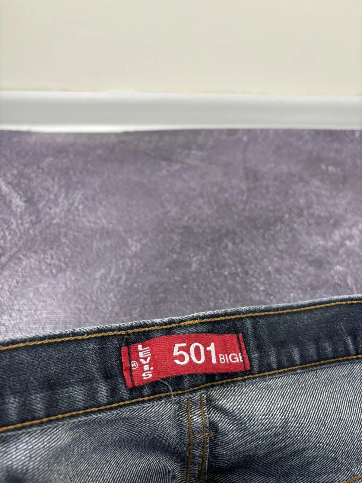 Levi's × Vintage Vintage Levi’s 501 Big Blue Tab USA Denim Baggy Jeans Size US 38 / EU 54 - 13 Thumbnail