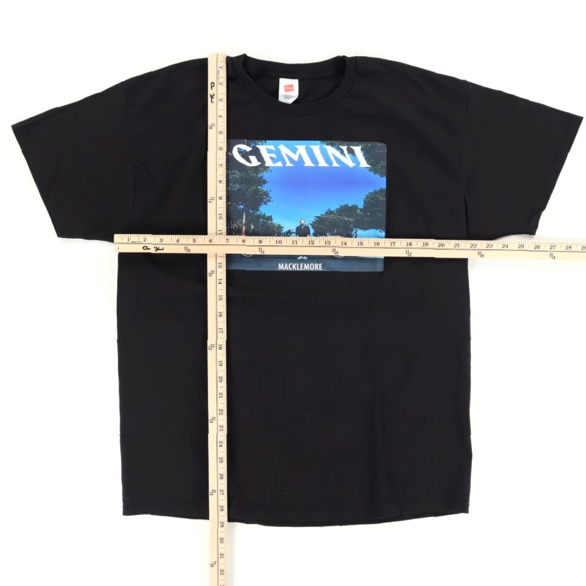 Hanes Hanes Macklemore Gemini Solid T-Shirt Black Men's XL Shirt Size US XL / EU 56 / 4 - 3 Thumbnail