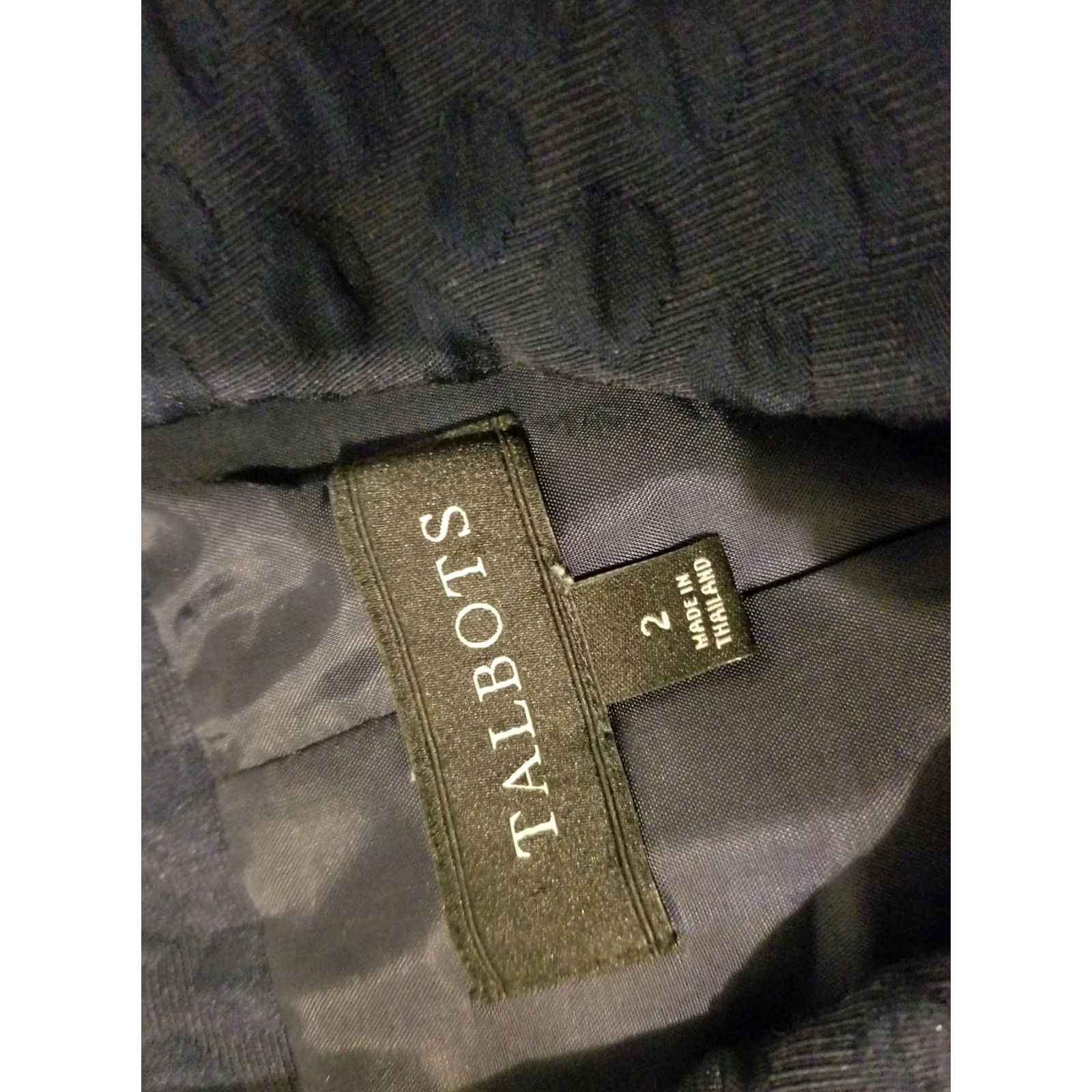 Talbots Womens Talbots Jacket 2 Navy Blue Cotton Blend Basic Jacket Womens 2 Blue Size XS / US 0-2 / IT 36-38 - 3 Thumbnail