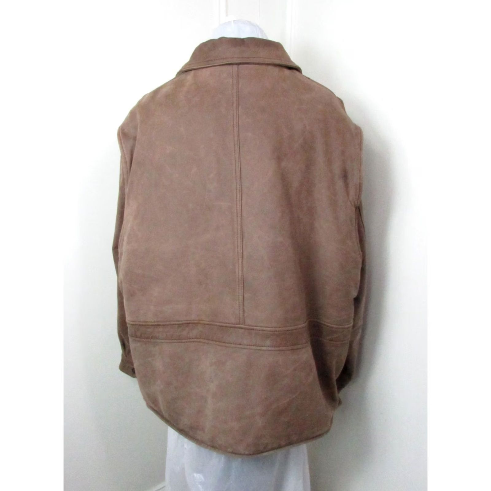 Tommy Hilfiger VINTAGE Tommy Hilfiger Jacket Leather Brown Mens Size XXLarge 90s Classic Outdoor Workwear Hunting Moto Size US XXL / EU 58 / 5 - 4 Thumbnail