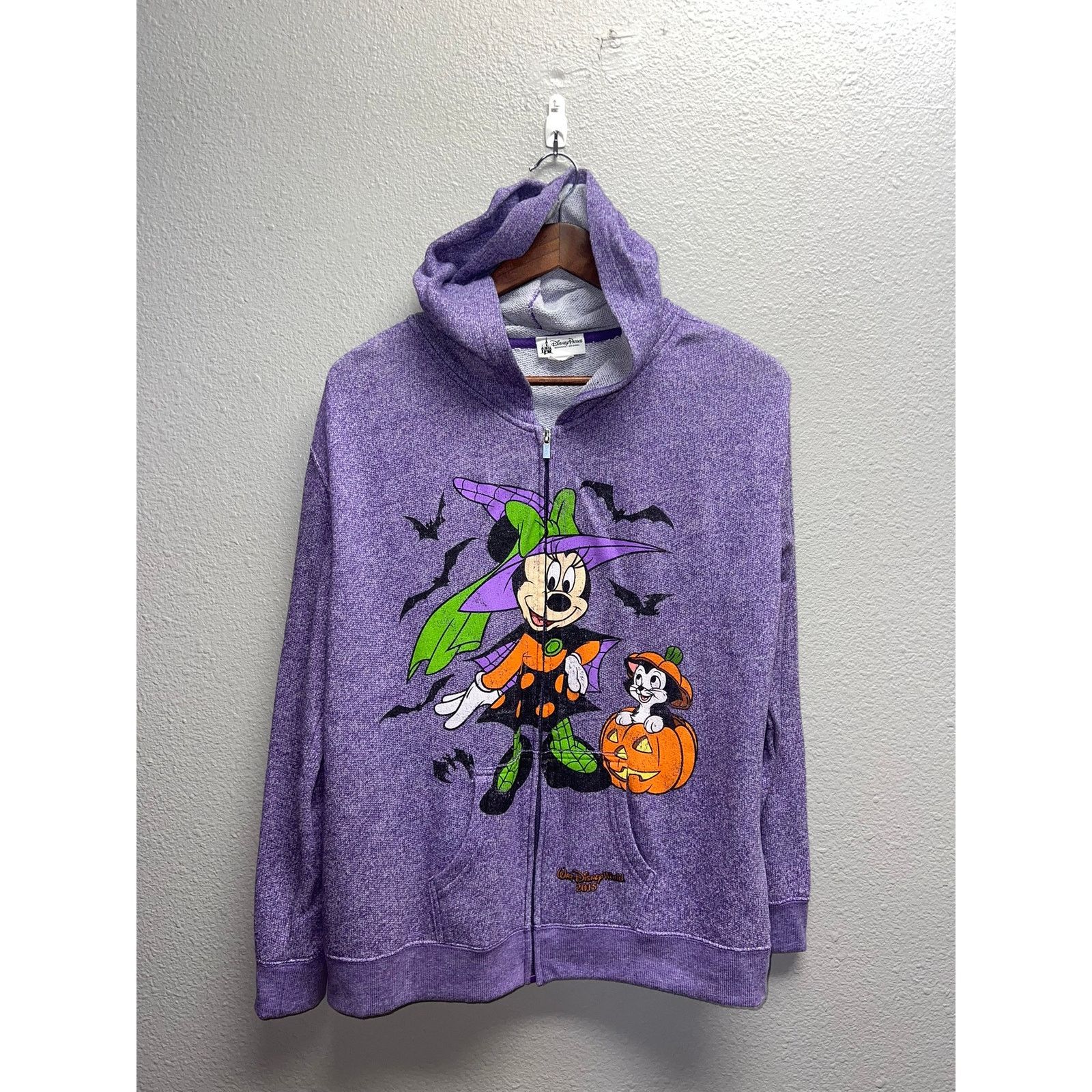 Vintage Womens Disney Parks Halloween Hoodie Zip Up Walt World Large Size L / US 10 / IT 46 - 1 Thumbnail