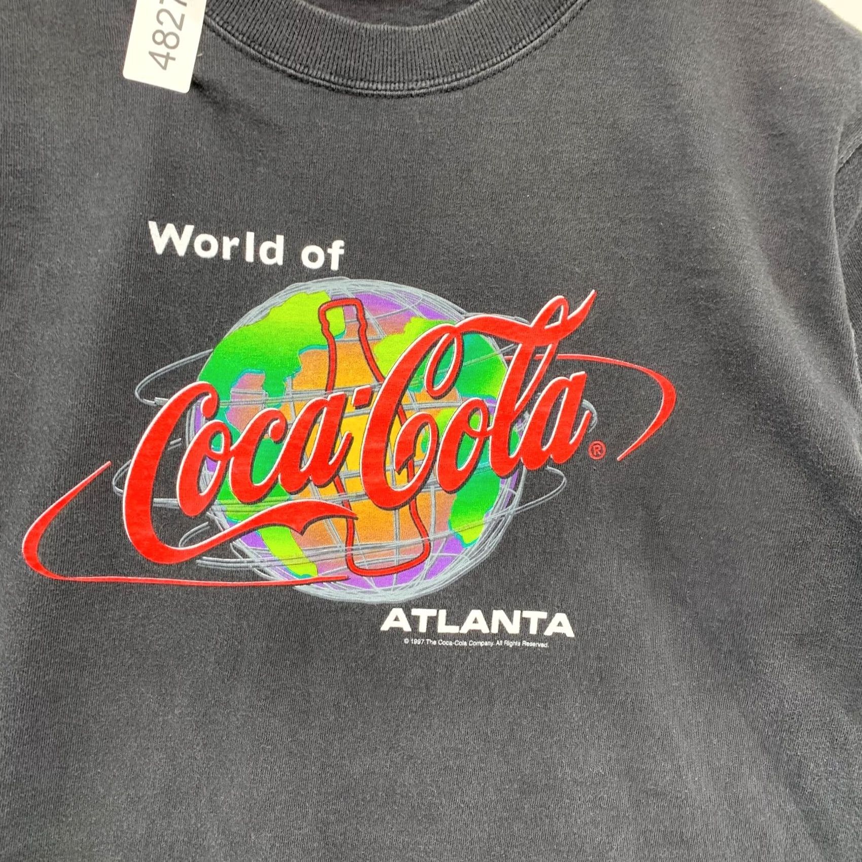 Vintage Vintage Coca-Cola T Shirt Mens M 90s World Of Atlanta 1997 Black Cotton Crew Neck Short Sleeve Size US M / EU 48-50 / 2 - 7 Thumbnail